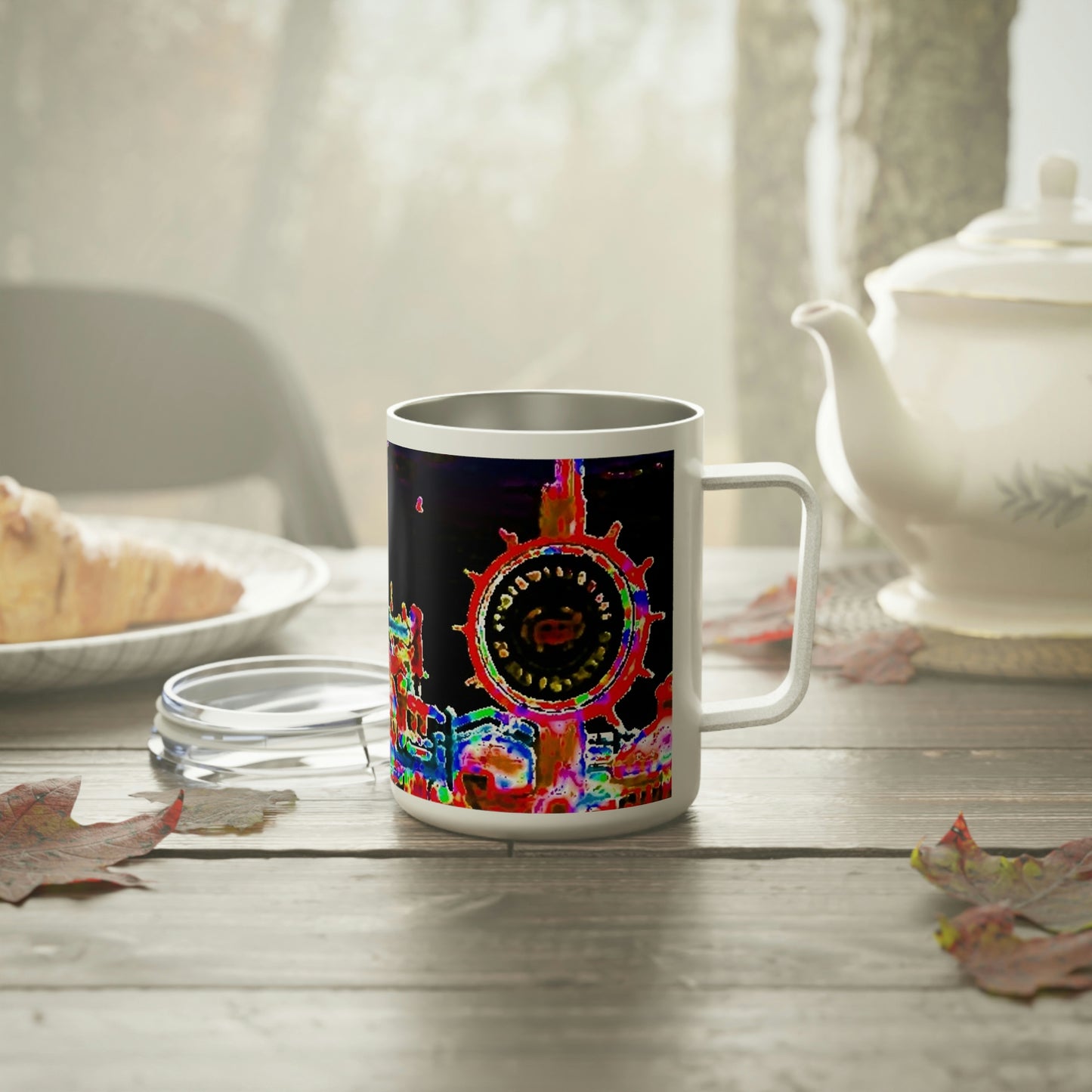 Insulated Coffee Mug, 10oz ... "No.9 Fishermen's Grotto - Fishermen's Wharf, SF, California" ... Family Archives: 1970's ... Original Works ...
