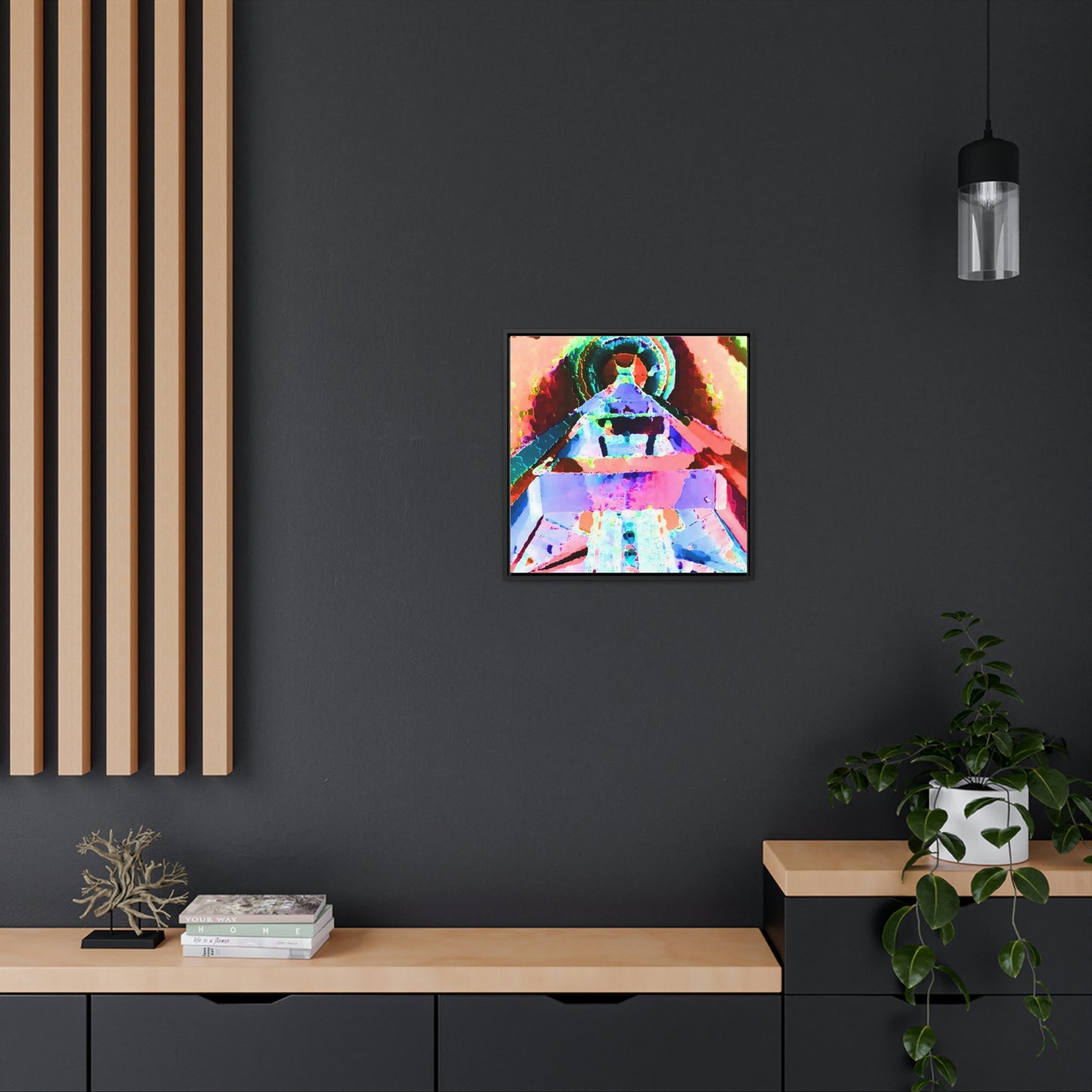 Gallery Canvas Wraps, Square Frame ... "Seattle's World Fair" ... Below Space Needle 'Looking Up' ... On A Very Rainy Morning (Father's Family Photo). ... Original ...