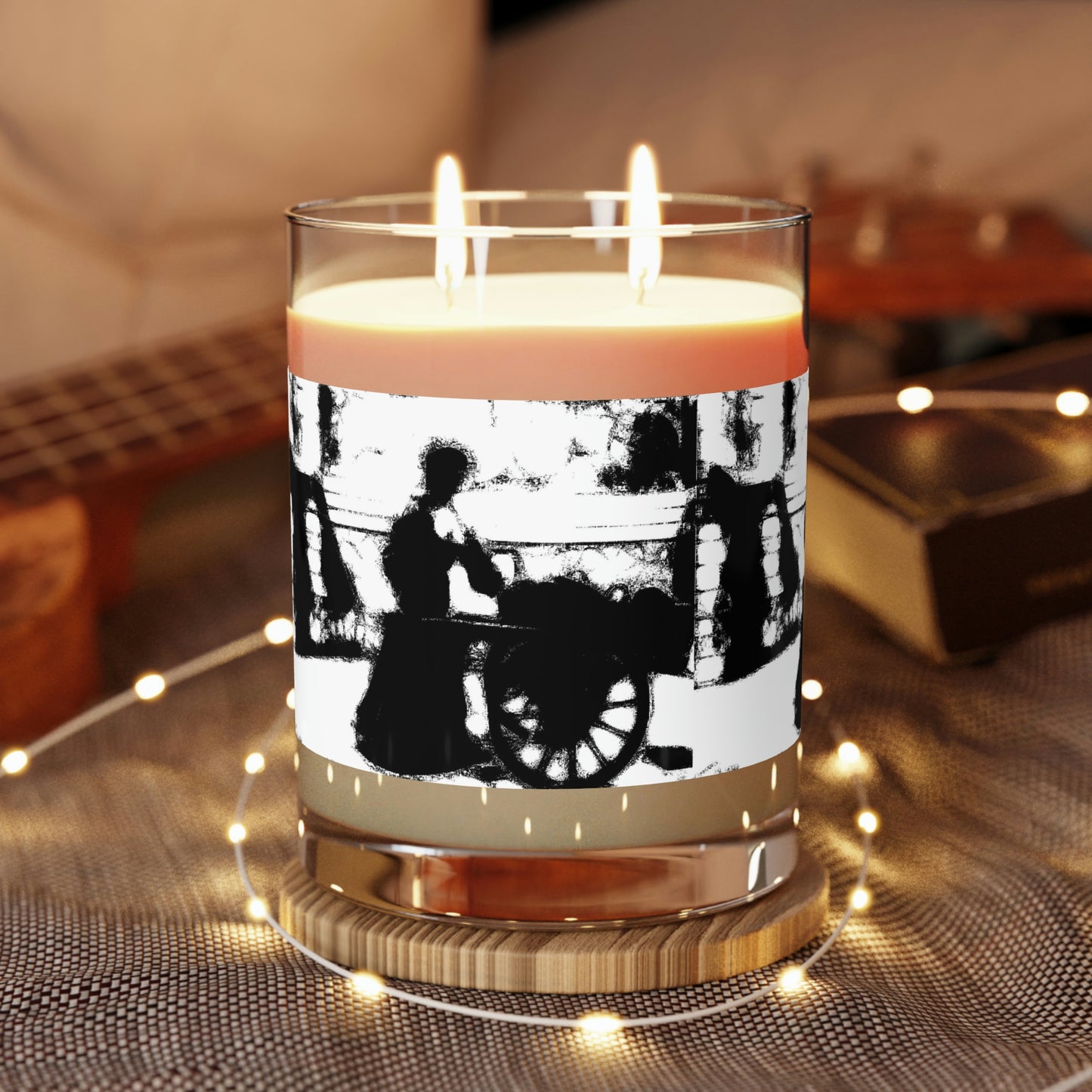 Scented Candle - Full Glass, 11oz ... Dublin's "Molly Malone Along Grafton Street" ... Cryin' Cockels & Muscles Alive-Alive-Oh ... Circa 2003 ... Original Works ...