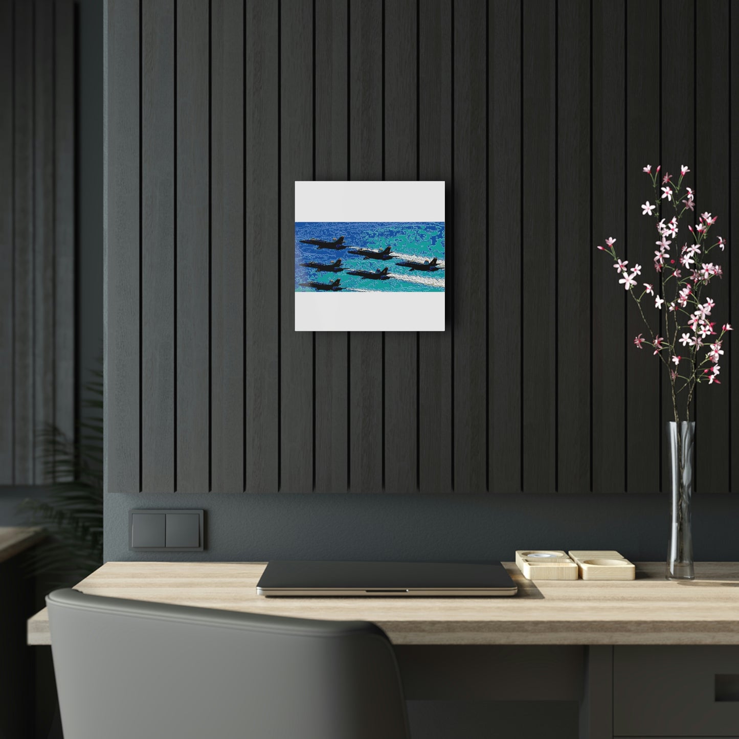 Acrylic Prints ... Seattle Seafair ..."Blue Angels Run Over Lake Washington" ... Circa Mid 1980's ... Dr FJ Holt ... Original Works ...