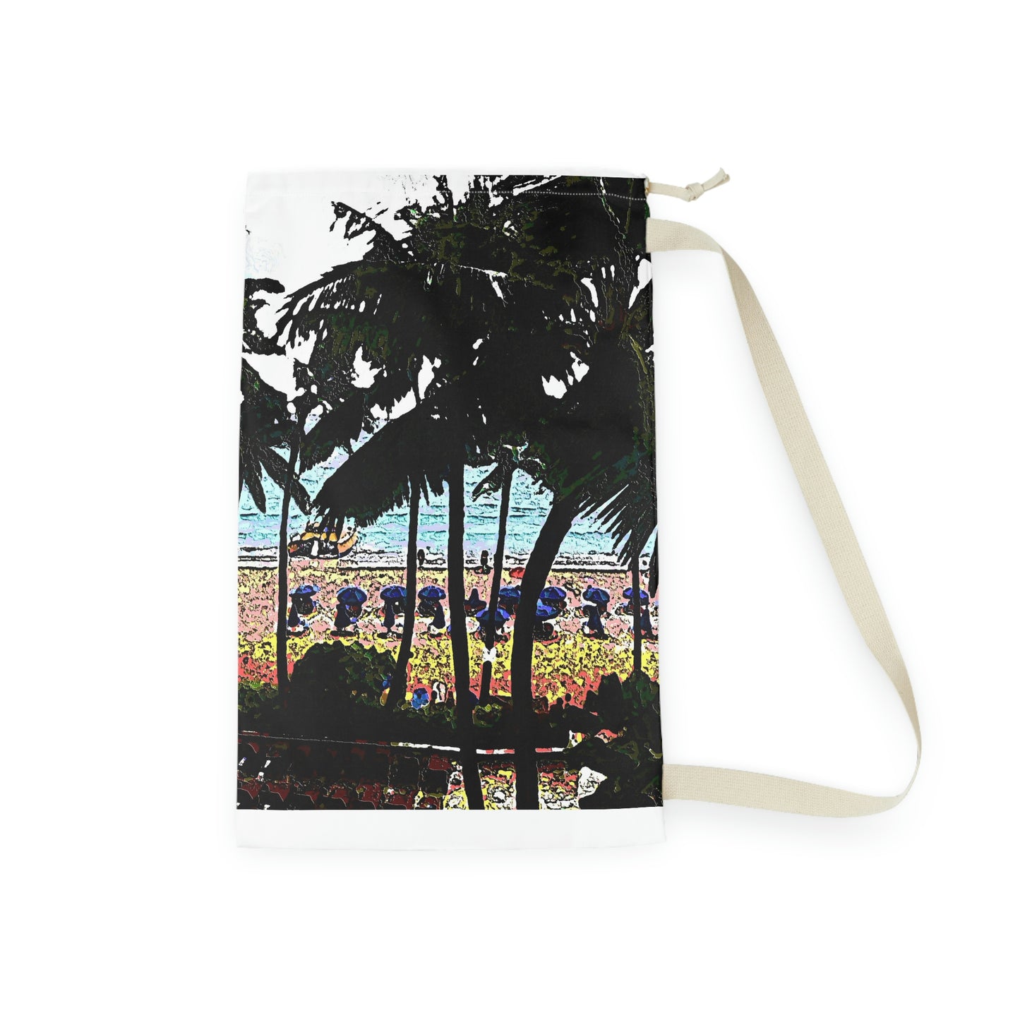 Laundry Bag ... "A Beautiful Beach Amongst The Palms" ... The Outrigger Waikiki, Honolulu, Oahu ... Original Works ...