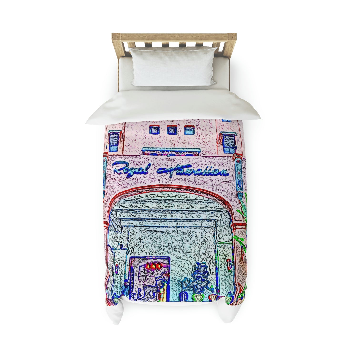 Duvet Cover ... "La Grande Entree" At: 'The Pink Palace' ... The Royal Hawai'ian ... Honolulu, HI ... '27Oct2014' ... Original Works ...