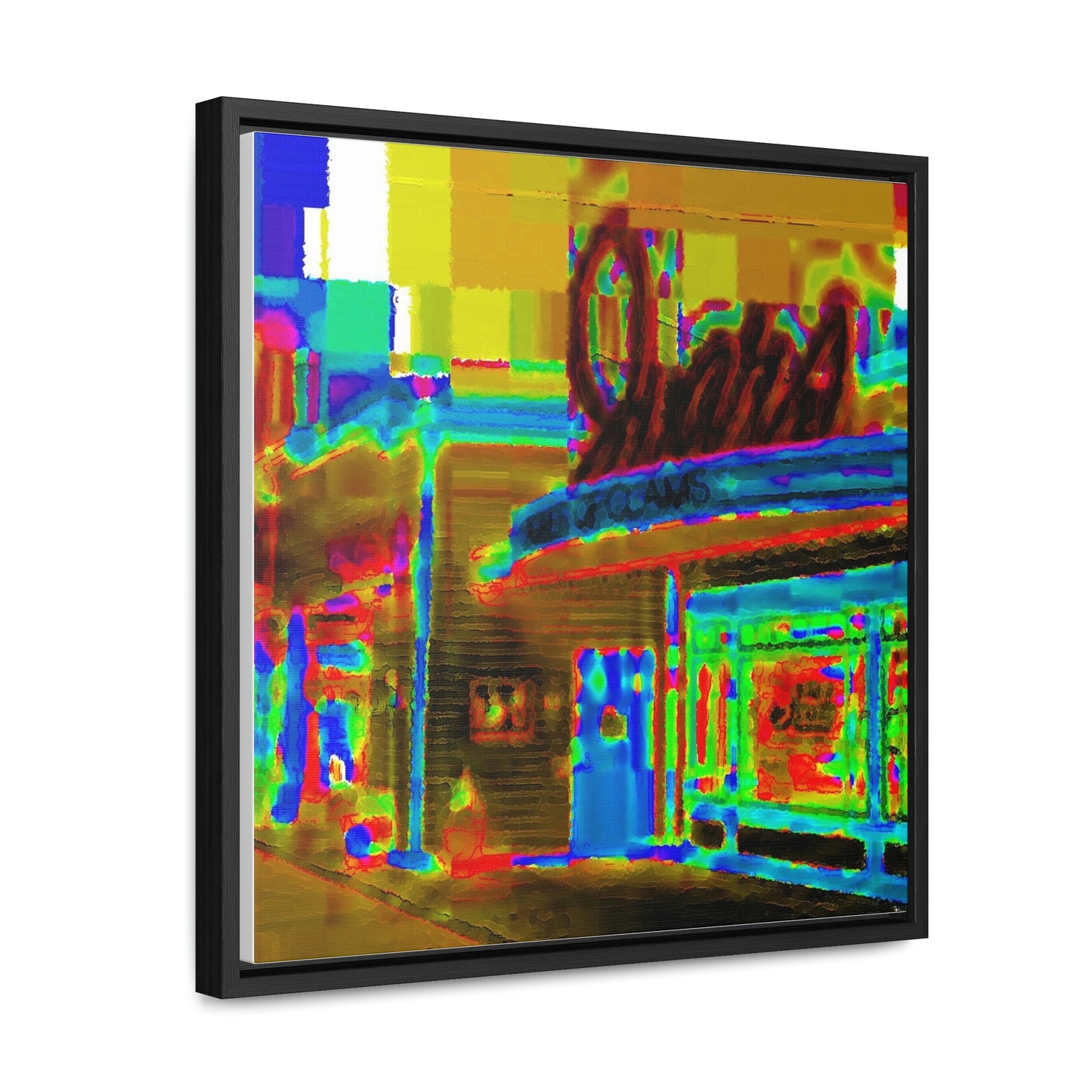 Gallery Canvas Wraps, Square Frame ...  In-A-Hurry & Stressed? ... Remember: Keep "Clam" ... Clam_Happy ...  'Ivars: Seattle Waterfront' ... Personal Archives ... Original Works ...
