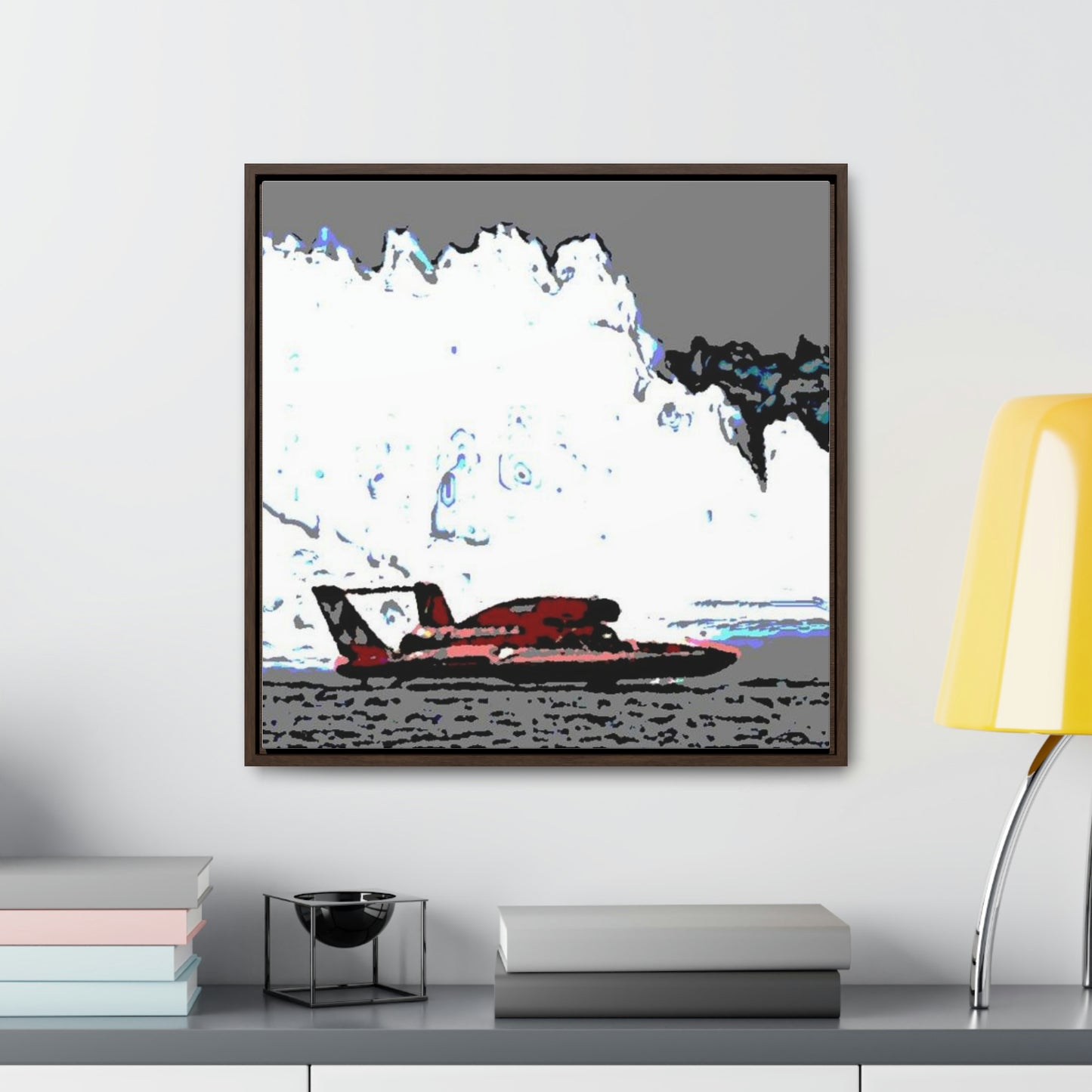 Gallery Canvas Wraps, Square Frame ...  Seattle Columbia Cup On Lake Washington ... "Dave Wilcox Heads For The Win" ... Associate Gift-Photo ... Original Works ...