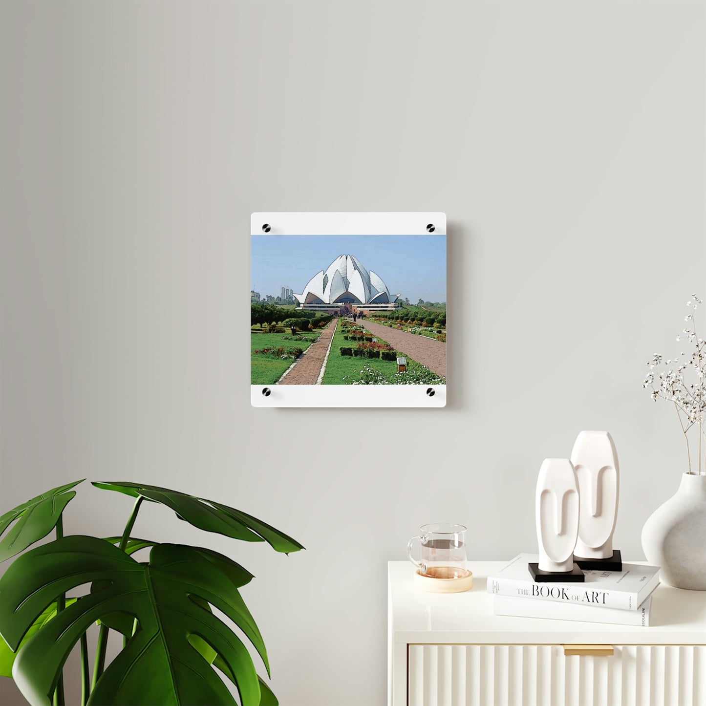 Acrylic Wall Art Panels ... 'Bahai'i House-Of-Worship' ... "Lotus Temple: Delhi, India, 2008" ... Original Works ...