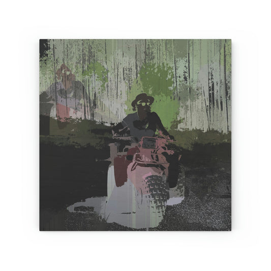 Wood Canvas ...  3-Wheeln' N' Groovin The Mountain Roads ... Central Idaho ... Original Works ...