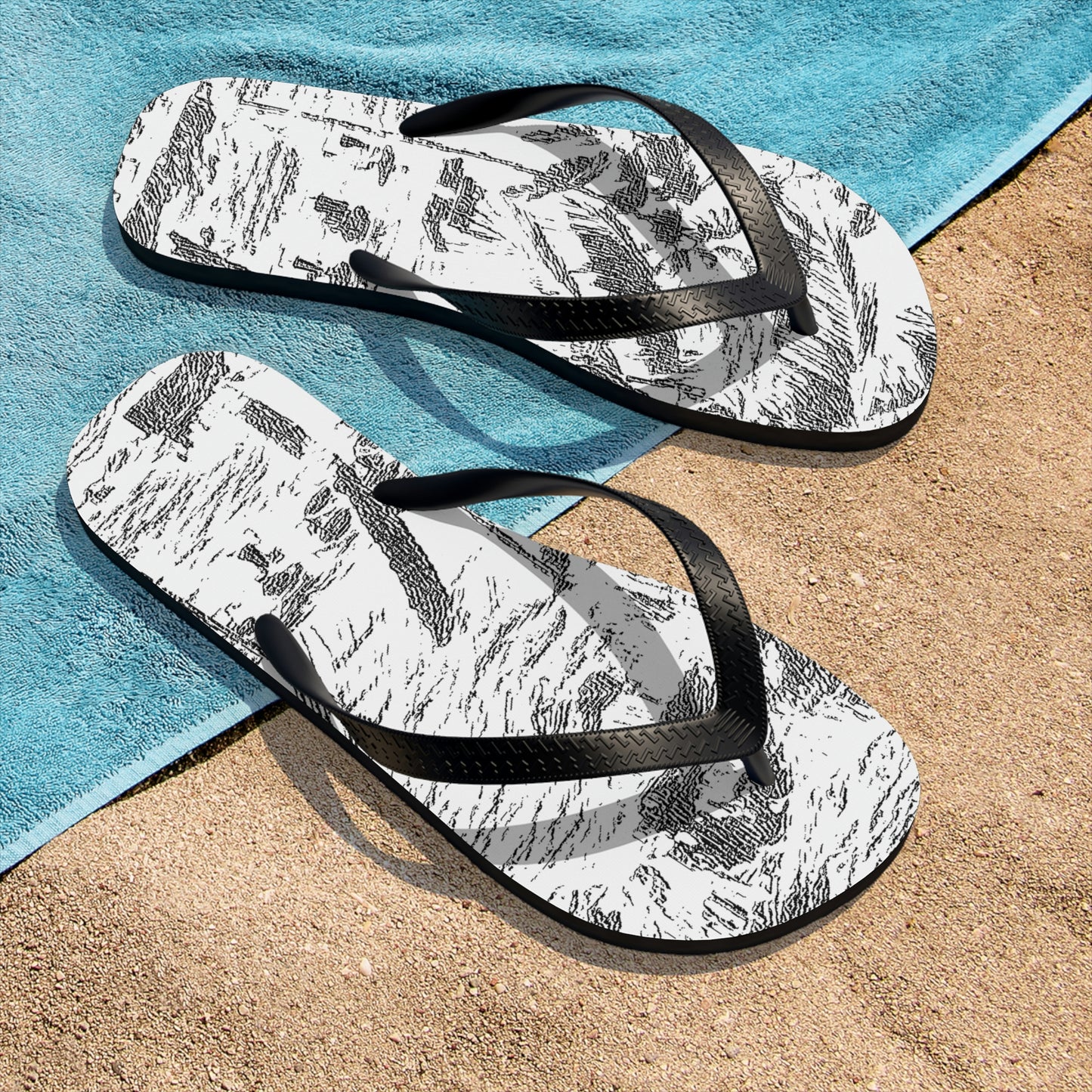Unisex Flip-Flops ... "The Royal Hawai'ian: Waikiki Beach_Beach" ... Honolulu, HI ... Ocotber 2014 (Halloween) ... Original Works ...