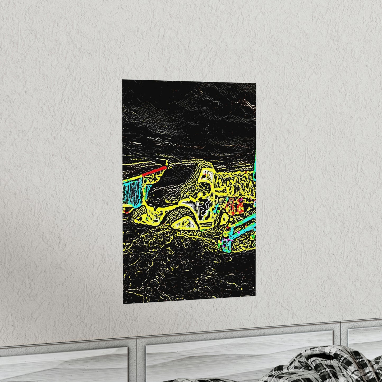 Premium Matte Vertical Posters ... "Snow Vehicle In Snow Storm At-Rest" ... Circa 12Mar23 ... Central Idaho ... 18-Hours Rendering Time: Original Works ...