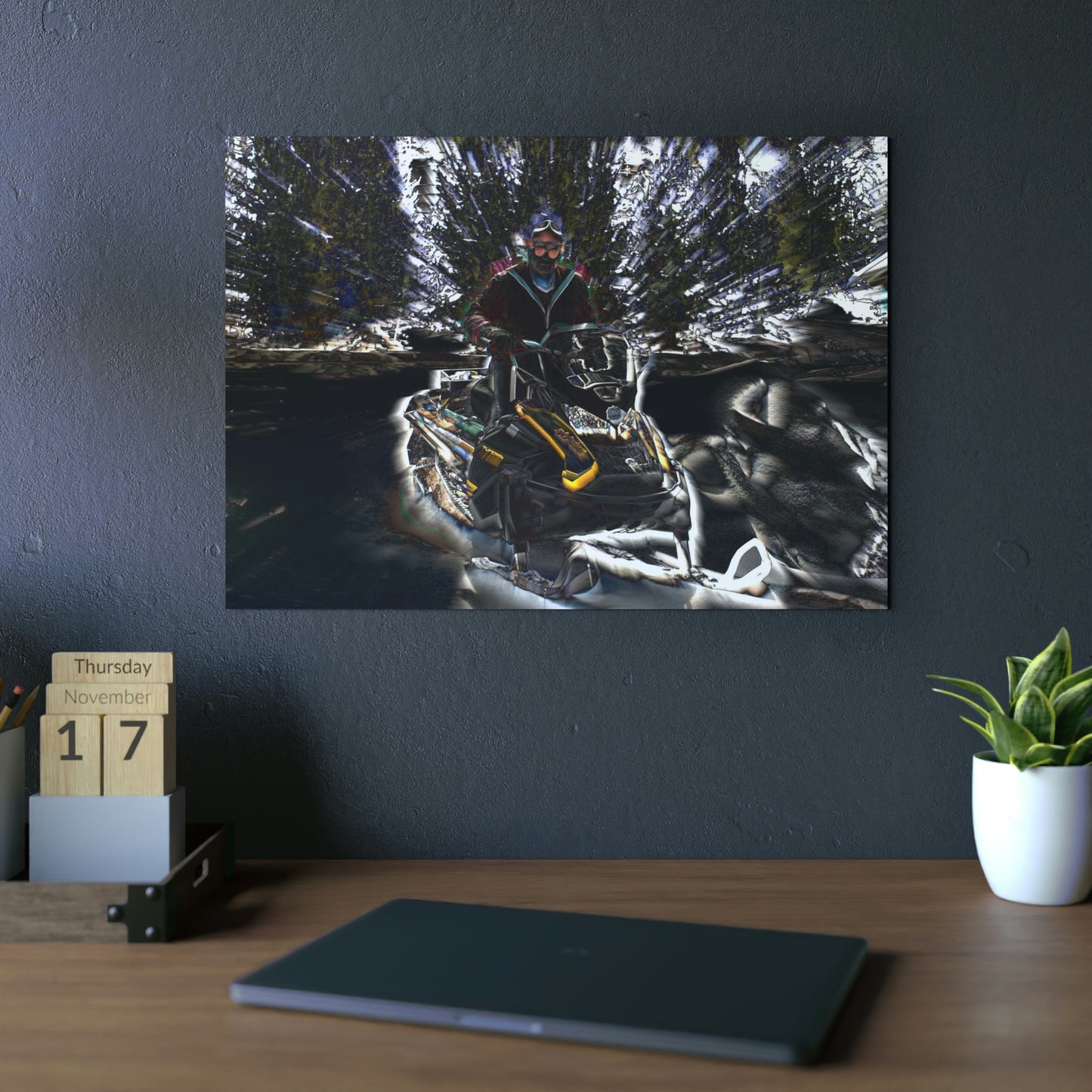 Aluminum Composite Panels ... Snowmobiling The Local Trails ... "A Spring Day" ... March 2021 ... Central Idaho ... Original Works ...