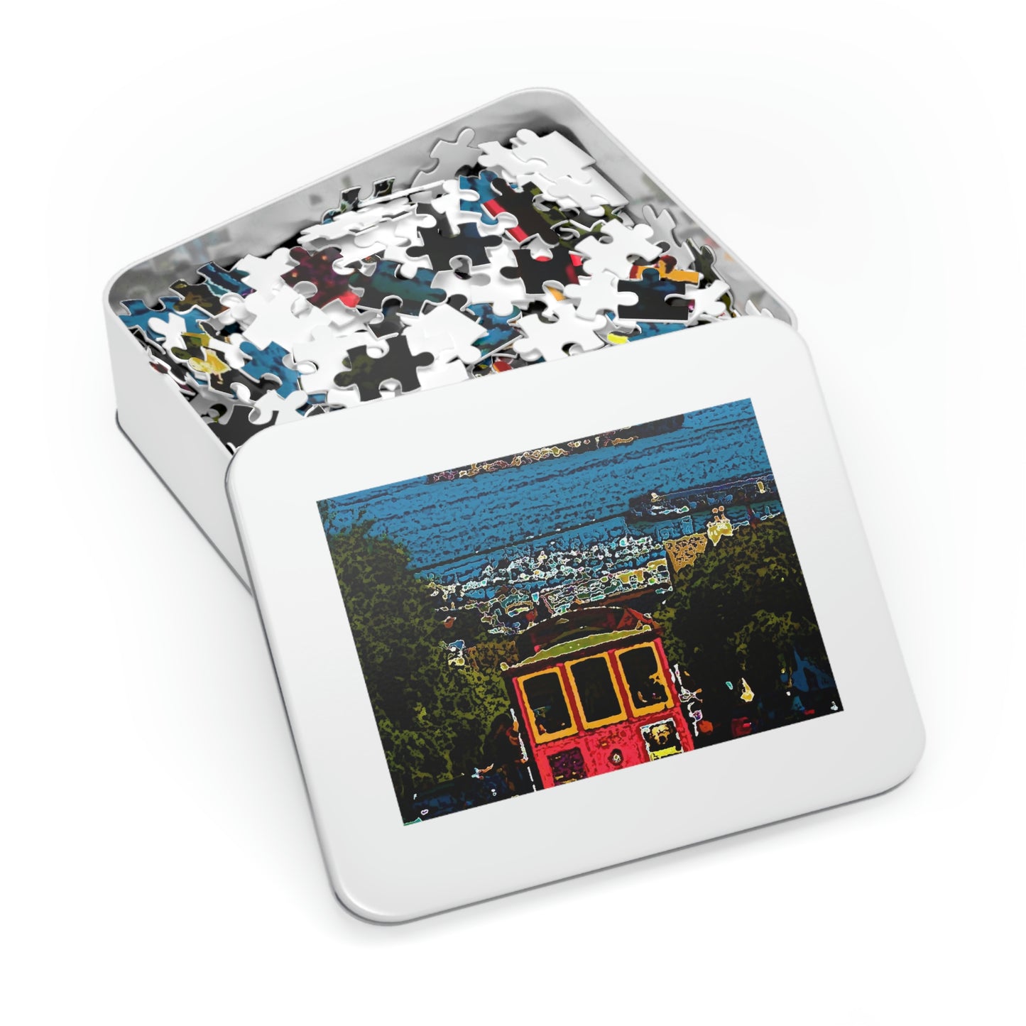 Jigsaw Puzzle (30, 110, 252, 500,1000-Piece) ... San Francisco ... 'A Rice-A-Roni-A-San Francisco Treat' ... "A Cable Car Classic" ... Family Archives: 1973 ... Original Works ...