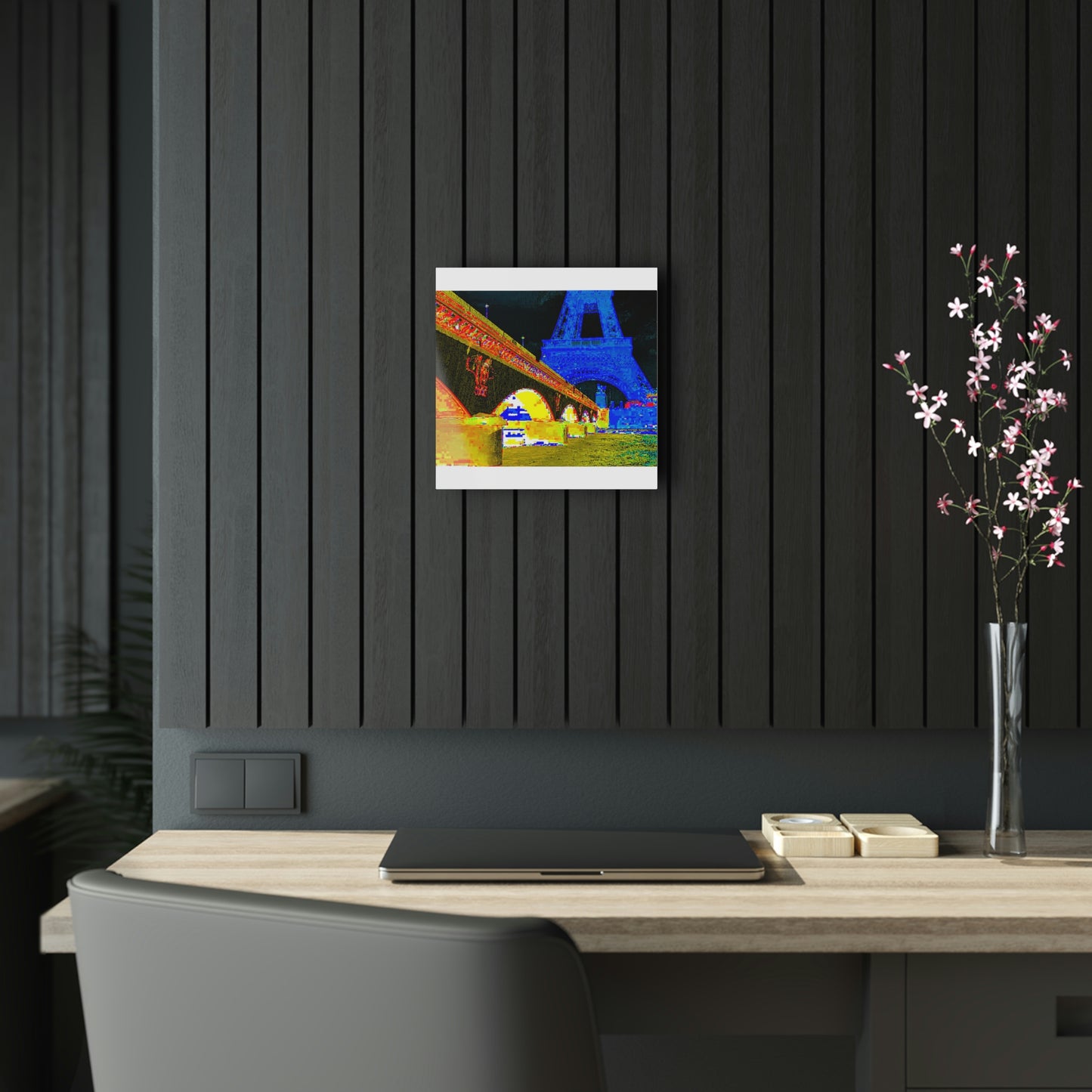 Acrylic Prints ...  Le Tour D'Eiffel ..."Along The Water" ... Barbara Joan Bonnell-Holt ... Le Voyage De Paris: 1972 ... Original Works ...