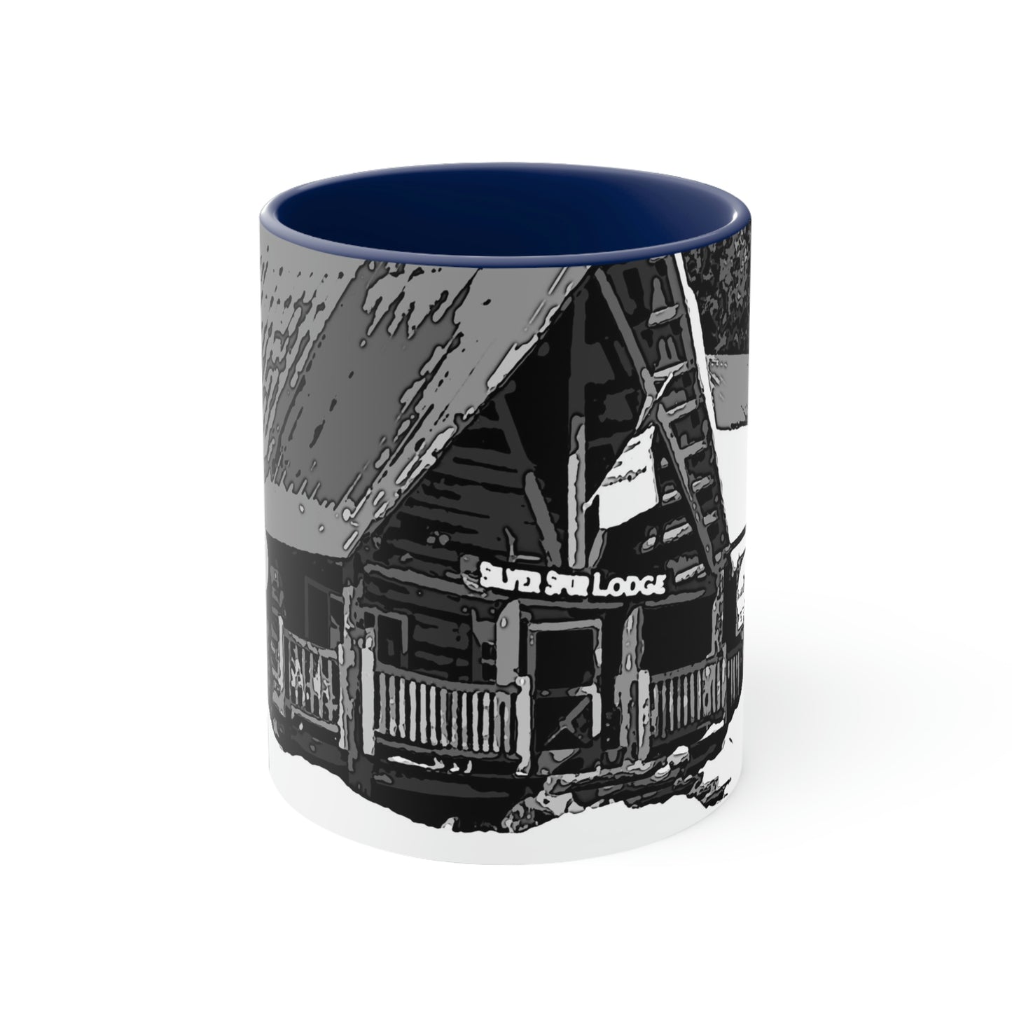 Accent Coffee Mug, 11oz ... A Beautiful Lodge & Back-Country Outfitter In A Mountain Town ... 'Dixie, Idaho, November 2022' ... Original Works ...