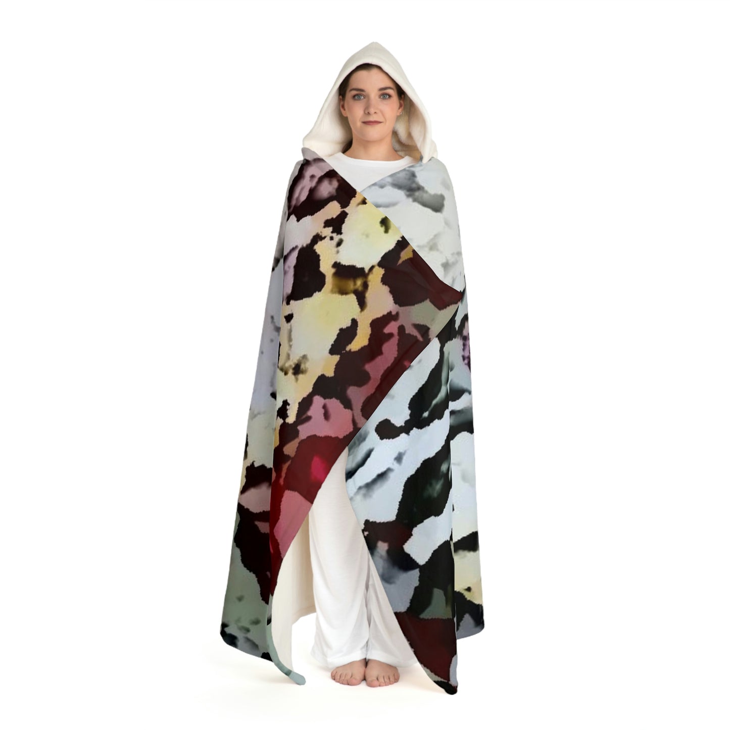 Hooded Sherpa Fleece Blanket ... "A Friendly Flower" ... Pointsettia 'Pointing' ... Original Works ... (Supplied Photograph) ...