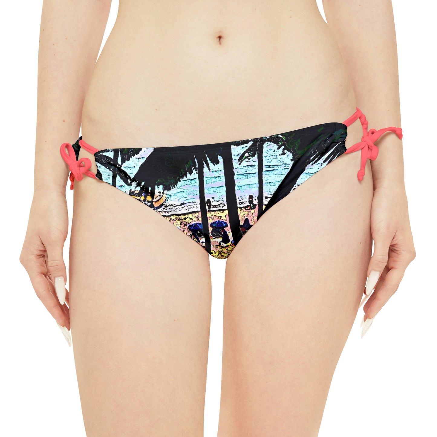 Strappy Bikini Set ...  "A Beautiful Beach Amongst The Palms" ... The Outrigger Waikiki, Honolulu, Oahu ... Original Works ...