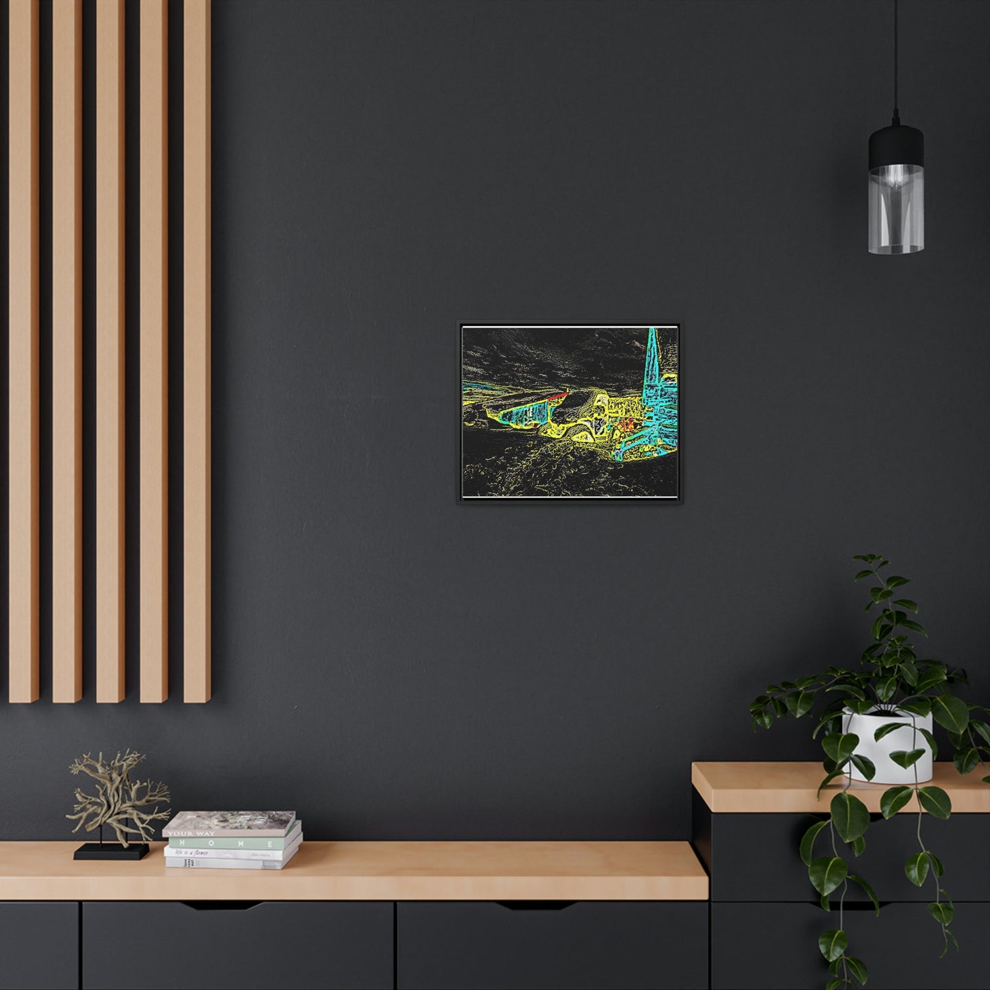 Gallery Canvas Wraps, Horizontal Frame ... "Snow Vehicle In Snow Storm At-Rest" ... Circa 12Mar23 ... Central Idaho ... 18-Hours Rendering Time: Original Works ...
