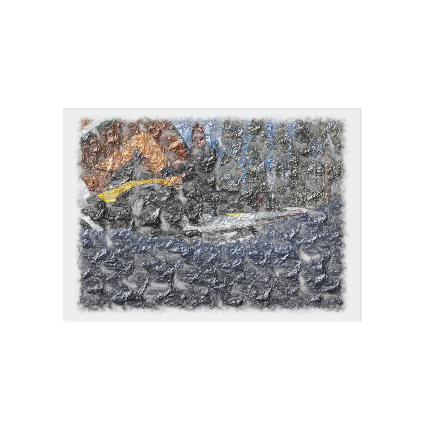 Aluminum Composite Panels ... "Packing After The Storm_2" ... Circa 3Apr23 ... Rhett Creek, Idaho, USA ... Original Works ... (Wrinkled_Varnish) ...