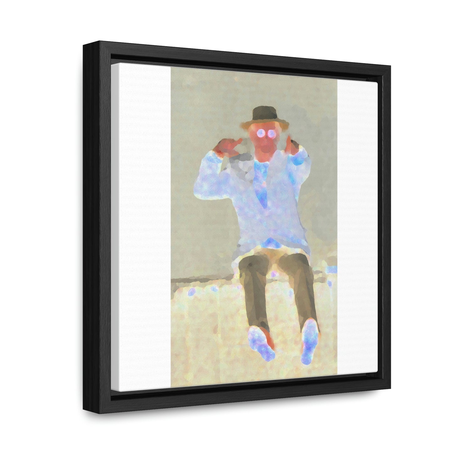Gallery Canvas Wraps, Square Frame ... "Here's To You Friends & Associates" ... Geting-Er-Done ... Idaho / Washington Border (Lewiston, ID - Clarkston, WA) ... Original Works: Rendering Time: 8 Hours ...