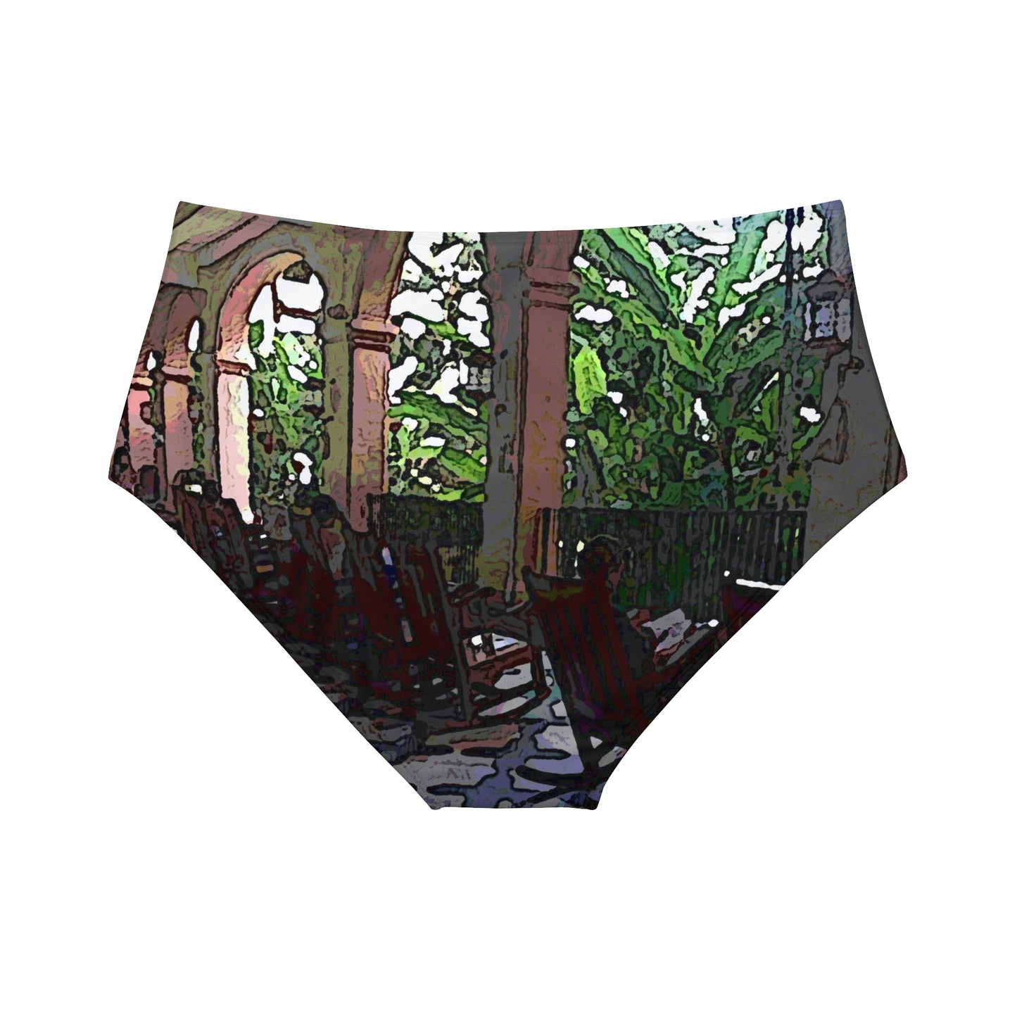 High-Waist Hipster Bikini Bottom ... Lanai & Rocking Chairs At: 'The Pink Palace' ... The Royal Hawai'ian ... Honolulu, HI ... '27Oct2014' ... Original Works ...
