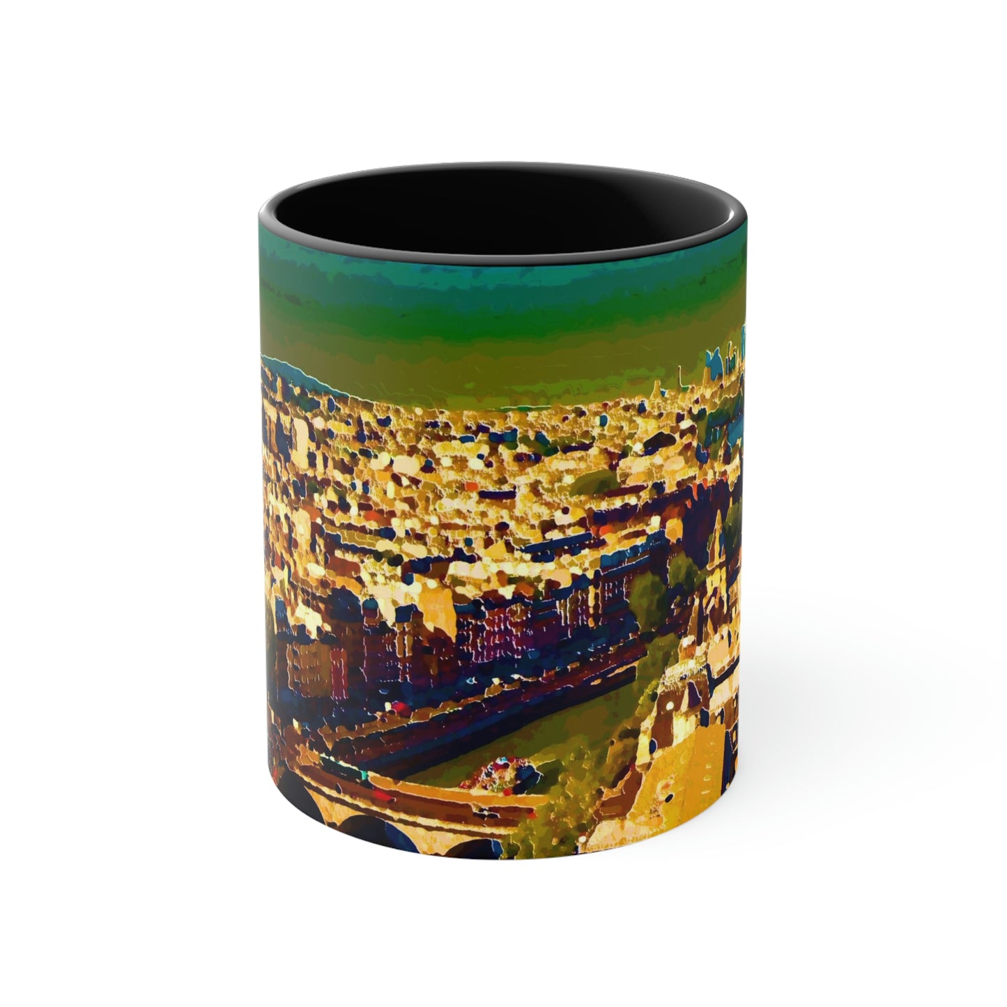 Accent Coffee Mug, 11oz ... Au Paris ... "Along The River Seine" ... Barbara Joan Bonnel-Holt: 1972 ... Original Works ...