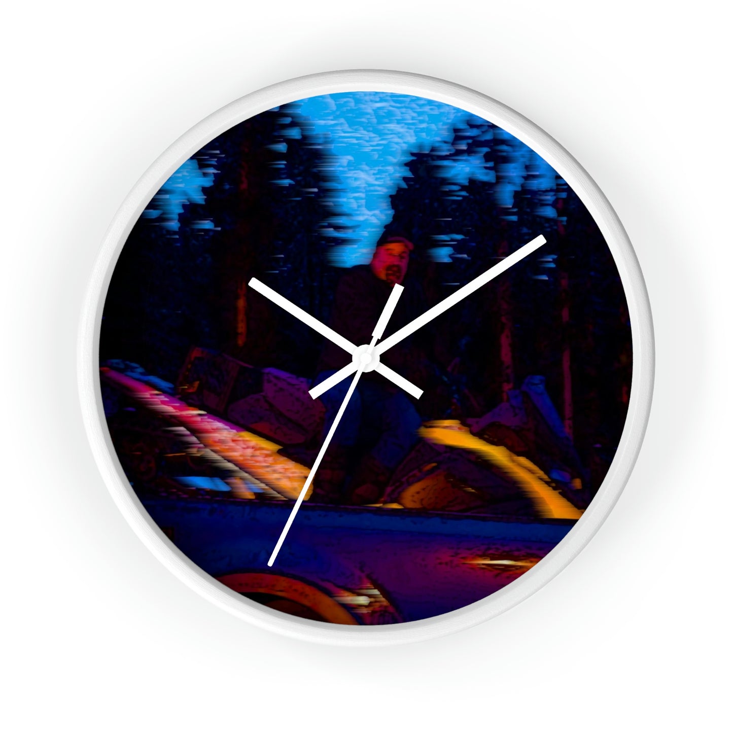 Wall clock ... Two Modes Of Winter Transportation ... "Which One To Drive Next?" ... Choices-Choices-Choices ... Circa 4Jan23 ... Original Works ...