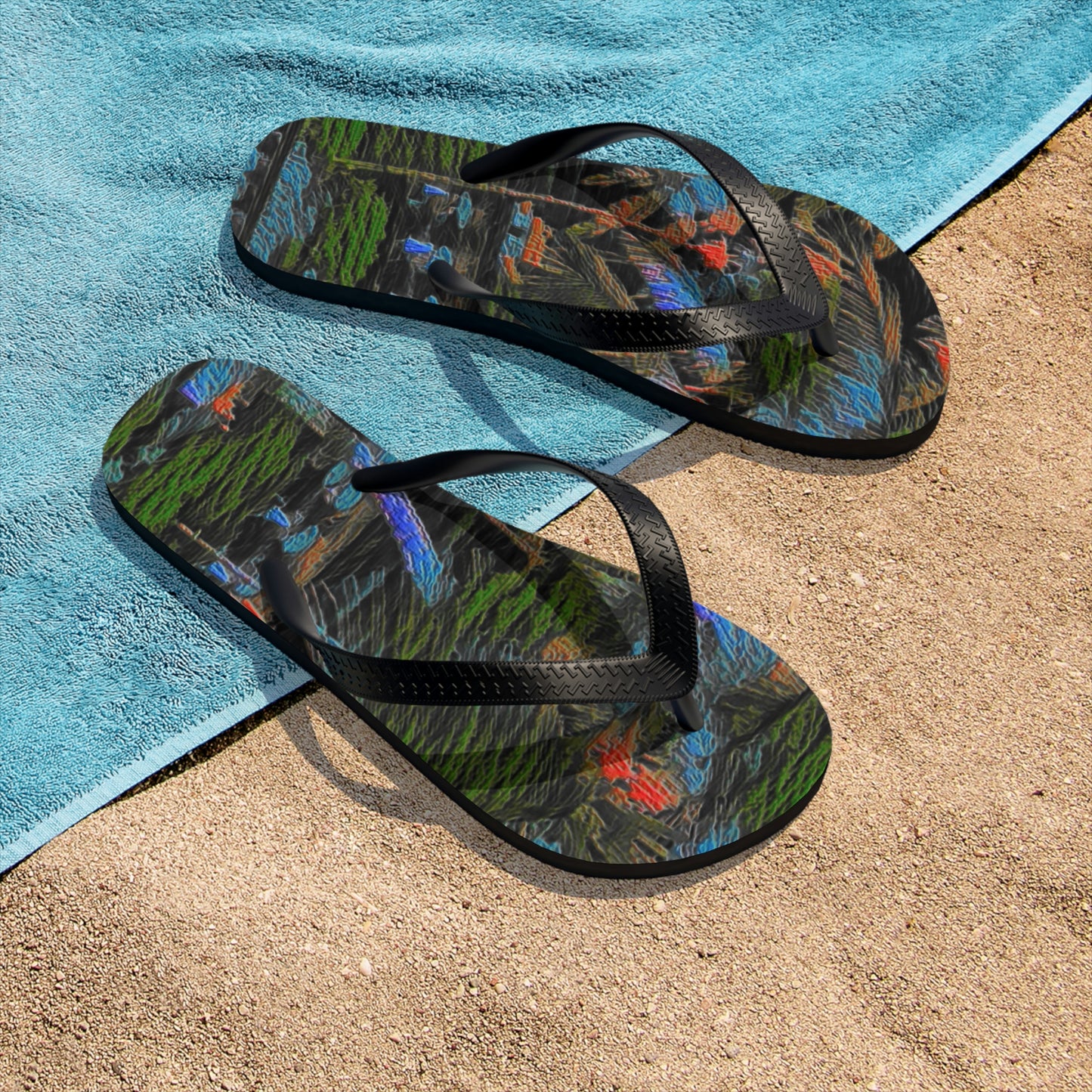 Unisex Flip-Flops ... "The Royal Hawai'ian: Waikiki Beach_Beach" ... Honolulu, HI ... Ocotber 2014 (Halloween) ... Original Works ...