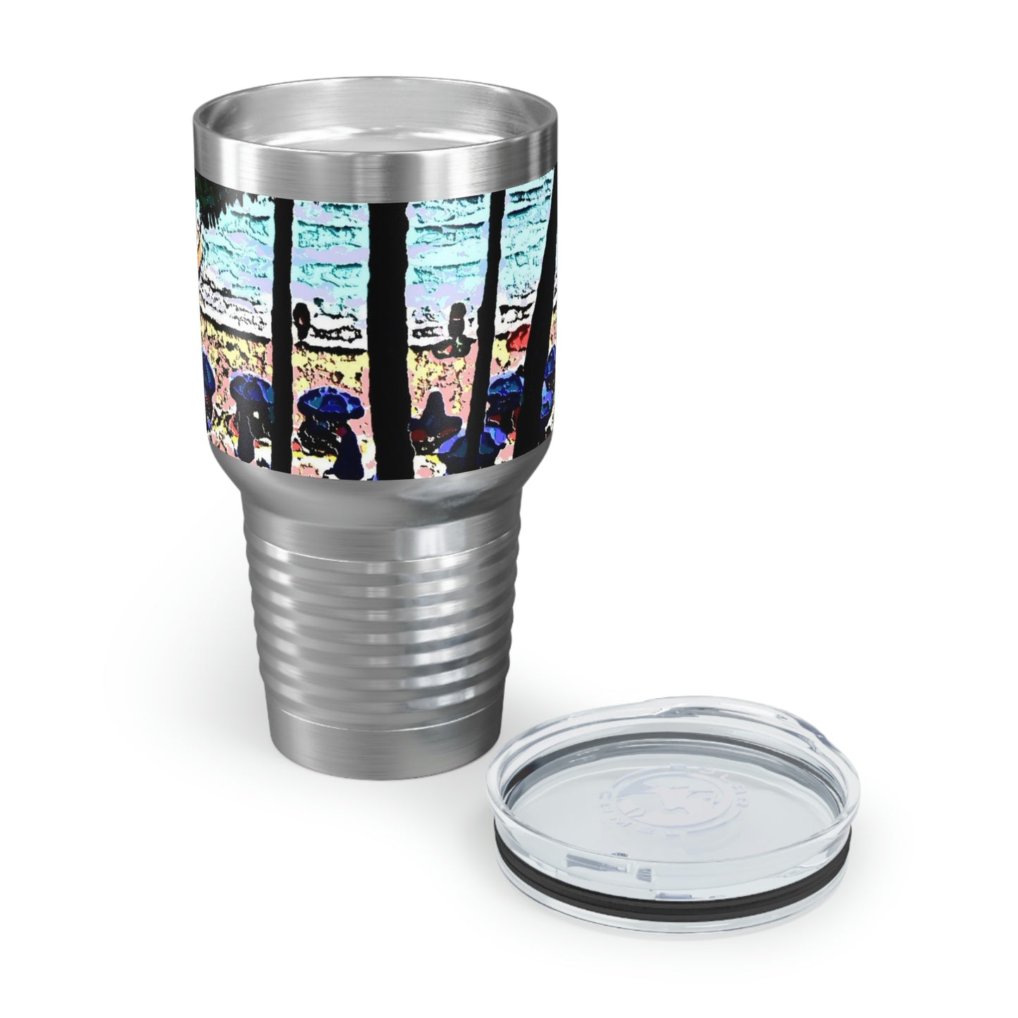 Ringneck Tumbler, 30oz ... "A Beautiful Beach Amongst The Palms" ... The Outrigger Waikiki, Honolulu, Oahu ... Original Works ...