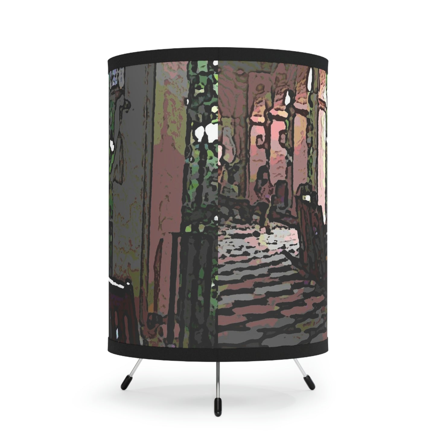 Tripod Lamp with High-Res Printed Shade, US\CA plug ... Lanai & Rocking Chairs At: 'The Pink Palace' ... The Royal Hawai'ian ... Honolulu, HI ... '27Oct2014' ... Original Works ...