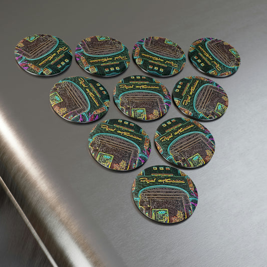 Button Magnet, Round (1 & 10 pcs) ... "La Grande Entree" At: 'The Pink Palace' ... The Royal Hawai'ian ... Honolulu, HI ... '27Oct2014' ... Original Works ...