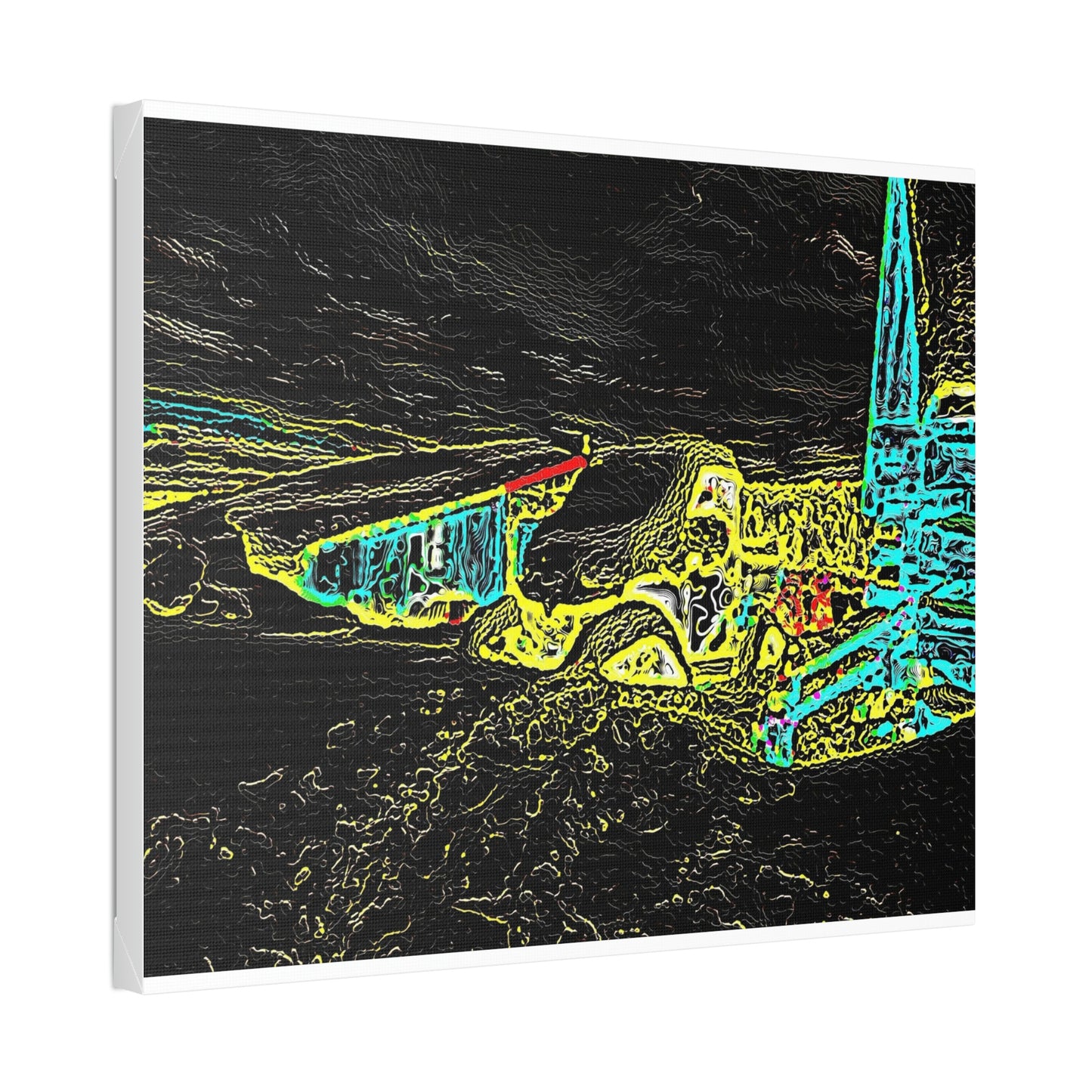 Polyester Canvas ... "Snow Vehicle In Snow Storm At-Rest" ... Circa 12Mar23 ... Central Idaho ... 18-Hours Rendering Time: Original Works ...