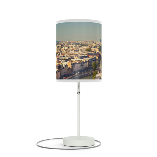 Lamp on a Stand, US|CA plug ... Au Paris ... "Along The River Seine" ... Barbara Joan Bonnell-Holt: 1972 ... Original Works ...