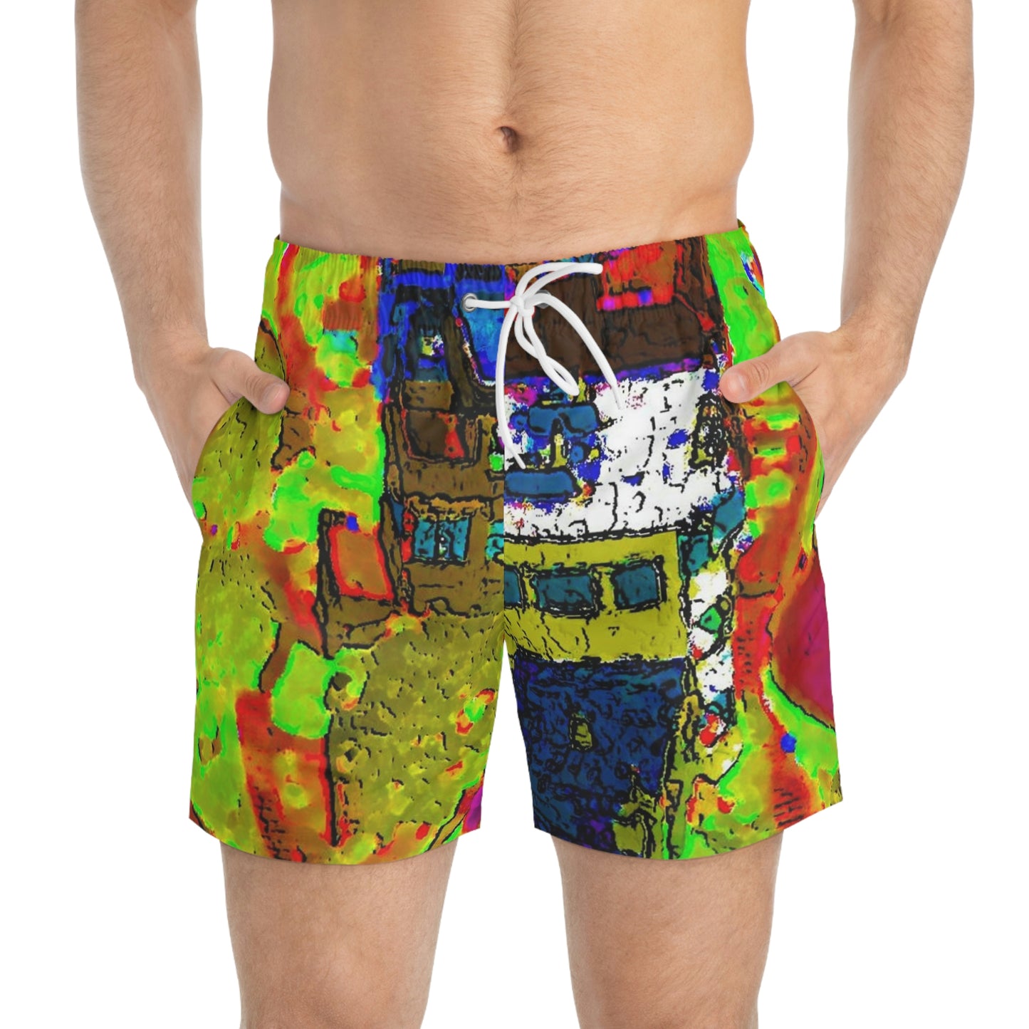 Swim Trunks ... A Crazy Street ... 'Eight Winding Curve-Switchbacks' ... "Lombard Street, San Francisco, CA' ... Family Archives: 1970's ... Original Works ...