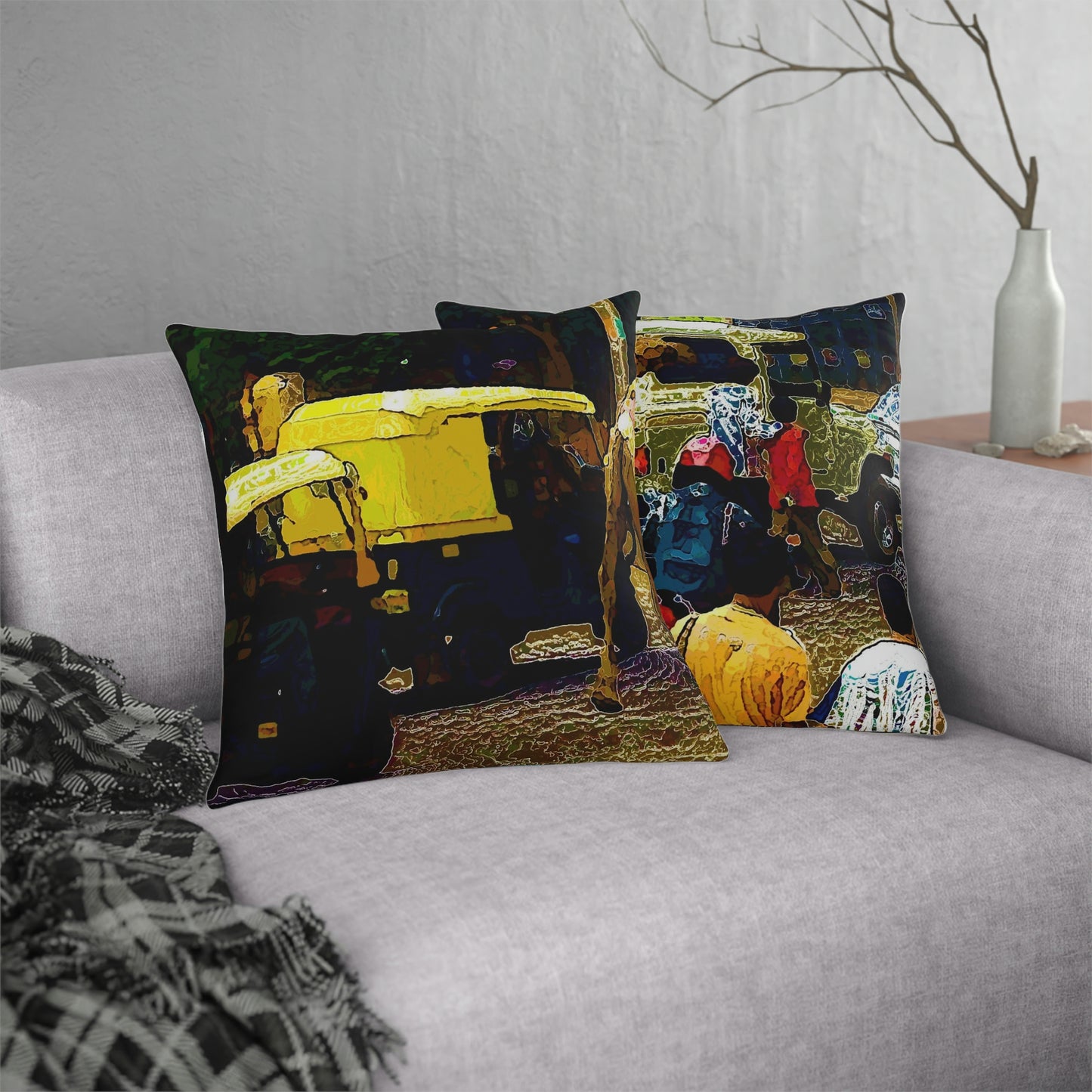 Waterproof Pillows ... "Truckin'-Up-To-Buffalo ... 'Oops - Wrong Country' ... Truckin'-Up-To-New Delll -'E' ... " ... (Delhi, India) ... 5July2007. Original Works ...