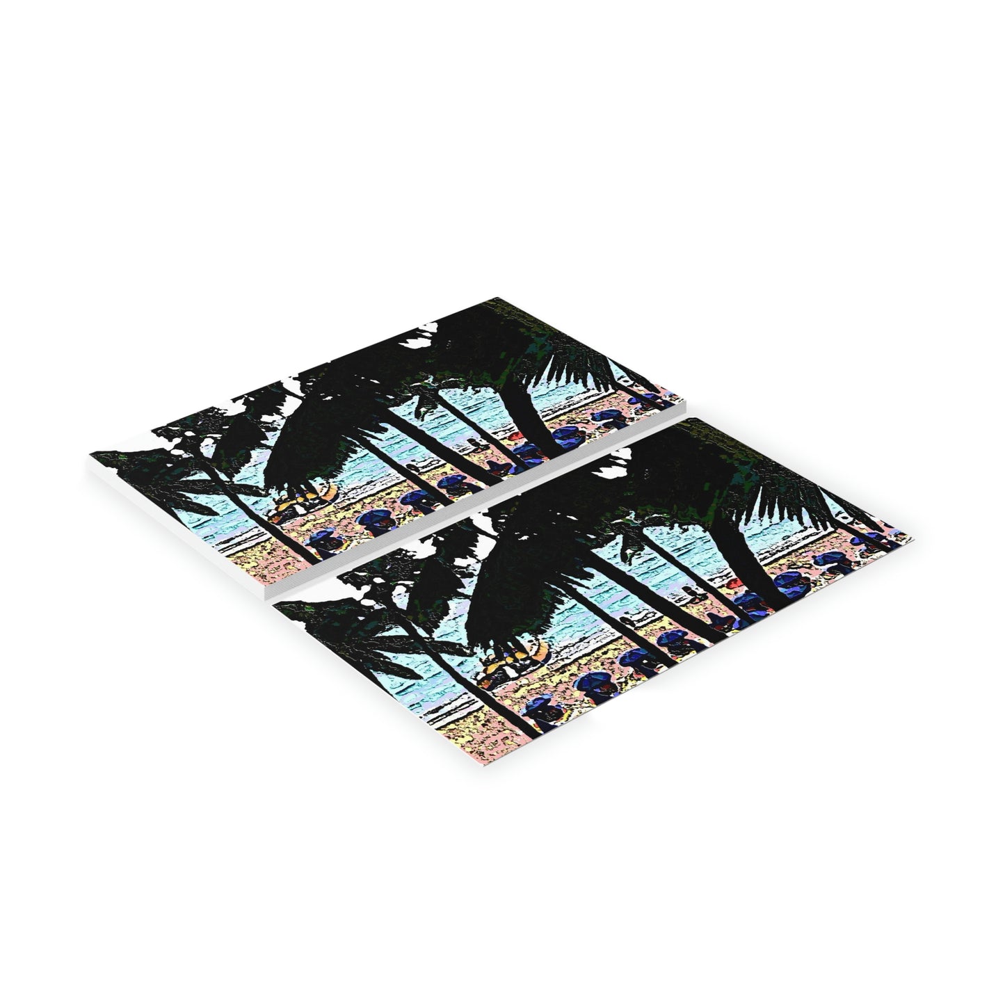 Business Cards ...  "A Beautiful Beach Amongst The Palms" ... The Outrigger Waikiki, Honolulu, Oahu ... Original Works ...