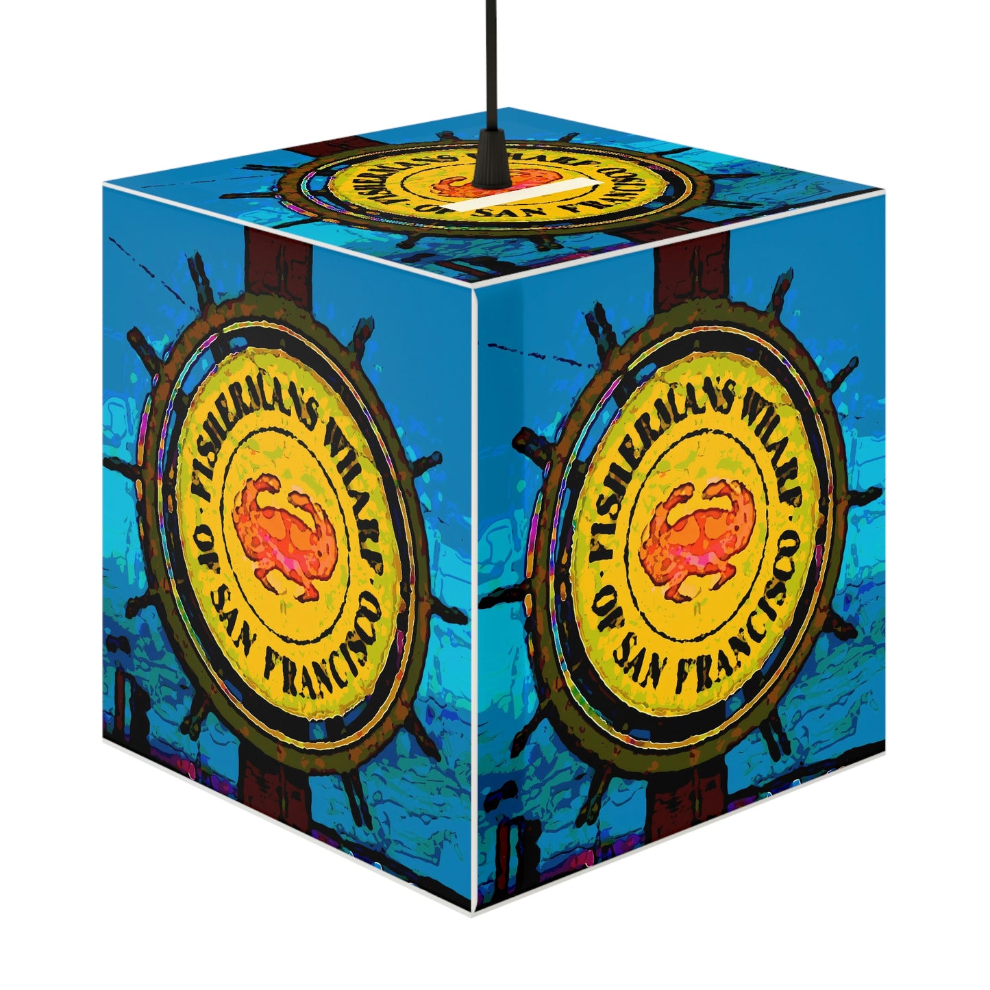 Light Cube Lamp ...  "No.9 Fishermen's Grotto - Fishermen's Wharf, SF, California" ... Family Archives: 1970's ... Original Works ...