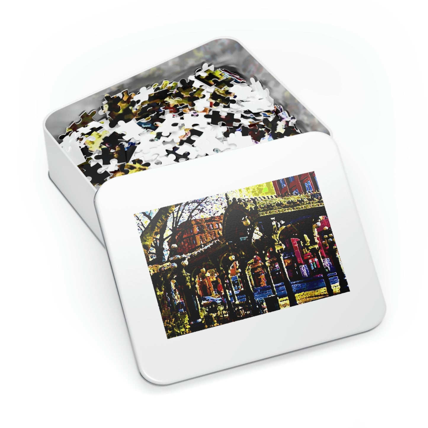 Jigsaw Puzzle (30, 110, 252, 500,1000-Piece) ... A Very Fine Place To Meet ... To Catch The Bus ... 'To Find A Friend' .. Just-To-Hangout ... Dr FJHolt Base Photo ... Original Works ...