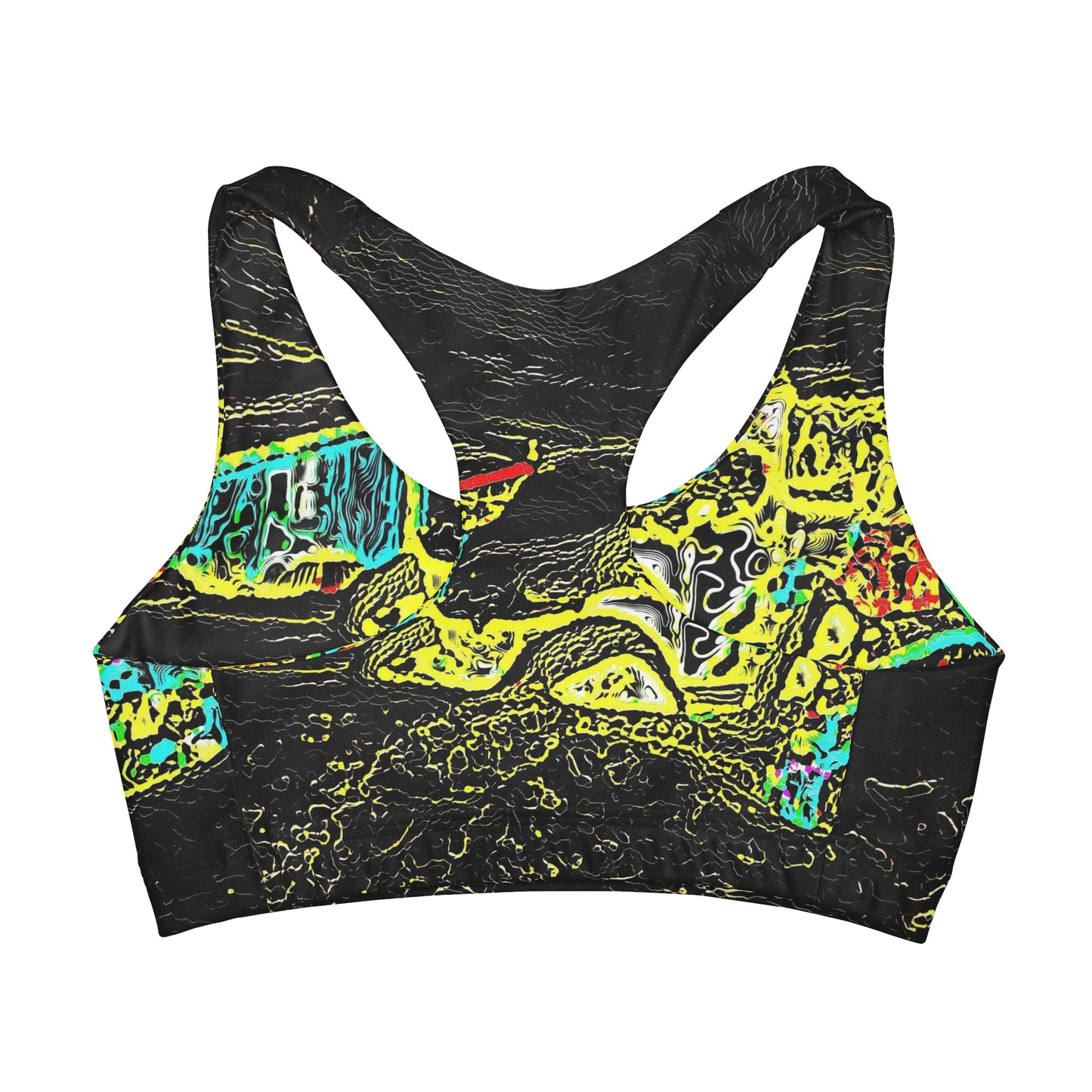 Girls' Double Lined Seamless Sports Bra (AOP) ... "Snow Vehicle In Snow Storm At-Rest" ... Circa 12Mar23 ... Central Idaho ... 18-Hours Rendering Time: Original Works ...