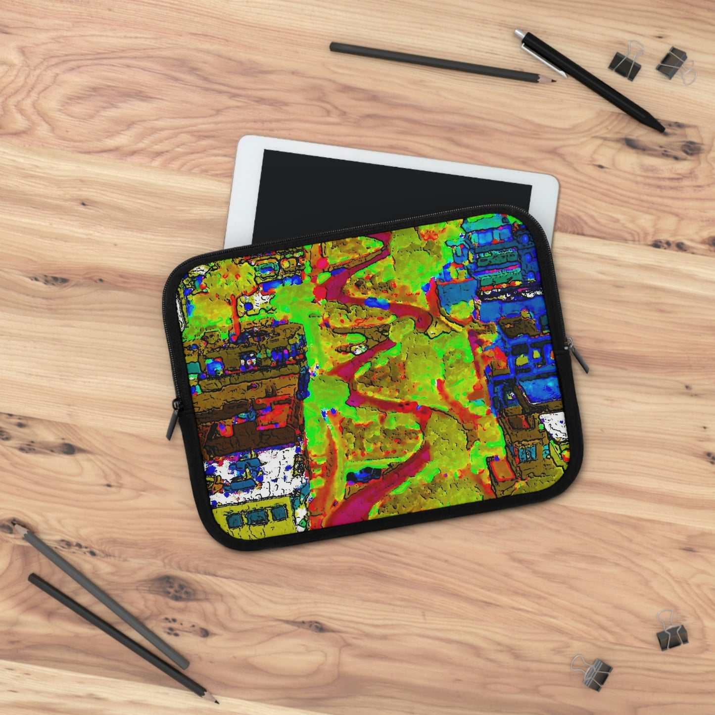 Laptop Sleeve ... A Crazy Street ... 'Eight Winding Curve-Switchbacks' ... "Lombard Street, San Francisco, CA' ... Family Archives: 1970's ... Original Works ...