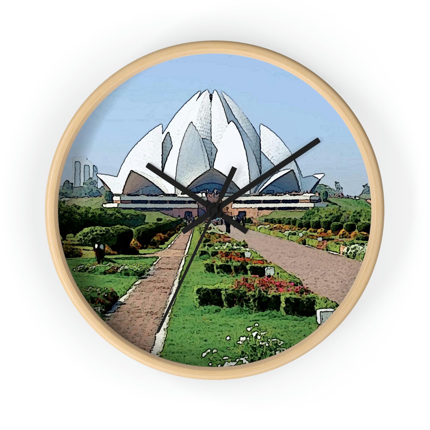 Wall clock ... 'Bahai'i House-Of-Worship' ... "Lotus Temple: Delhi, India, 2008" ... Original Works ...