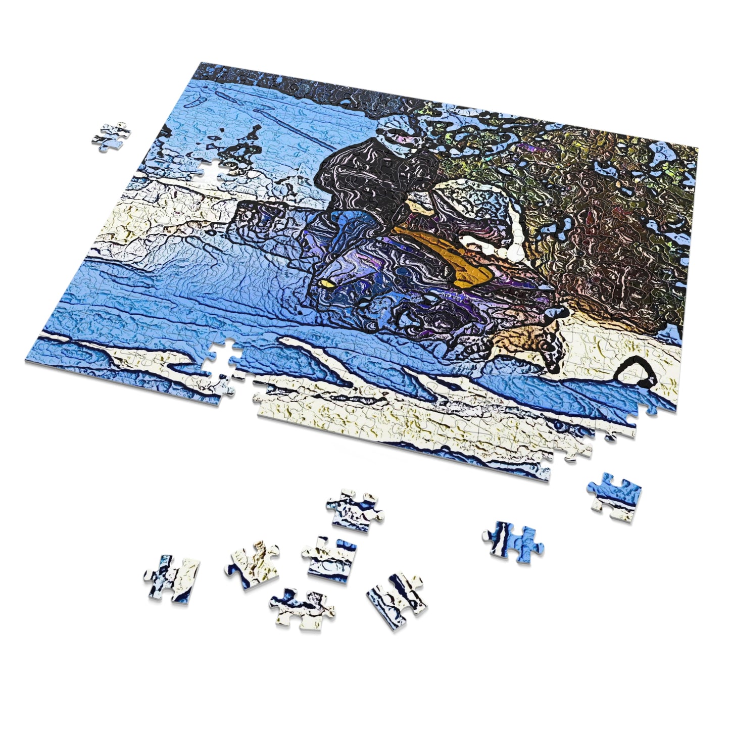 Jigsaw Puzzle (30, 110, 252, 500,1000-Piece) ... Blasting Through-The-Powder ... 'Central Idaho Mounains ... ' 2Dec22 ...