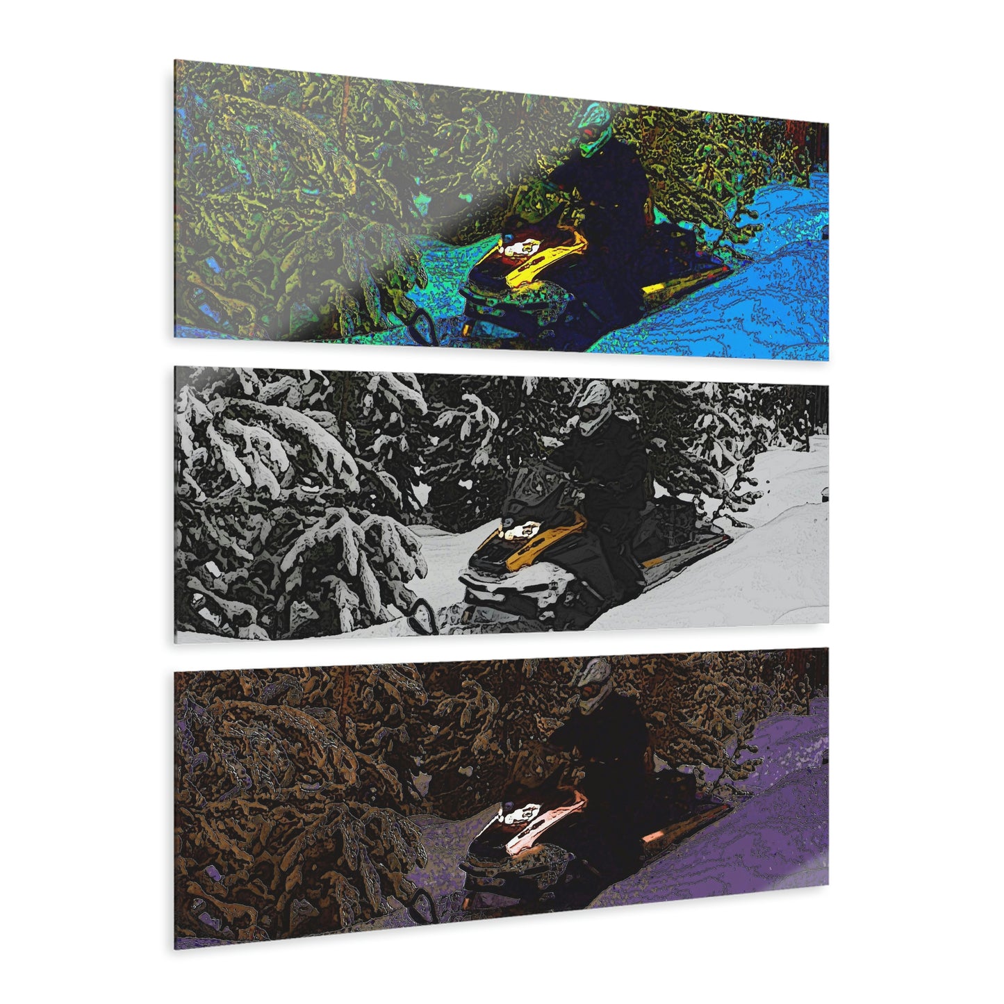 Acrylic Prints (Triptych) ... Yep ... "Another Day ... Riding Through The Wilderness ... " ... February 2023 ... Original Works ...
