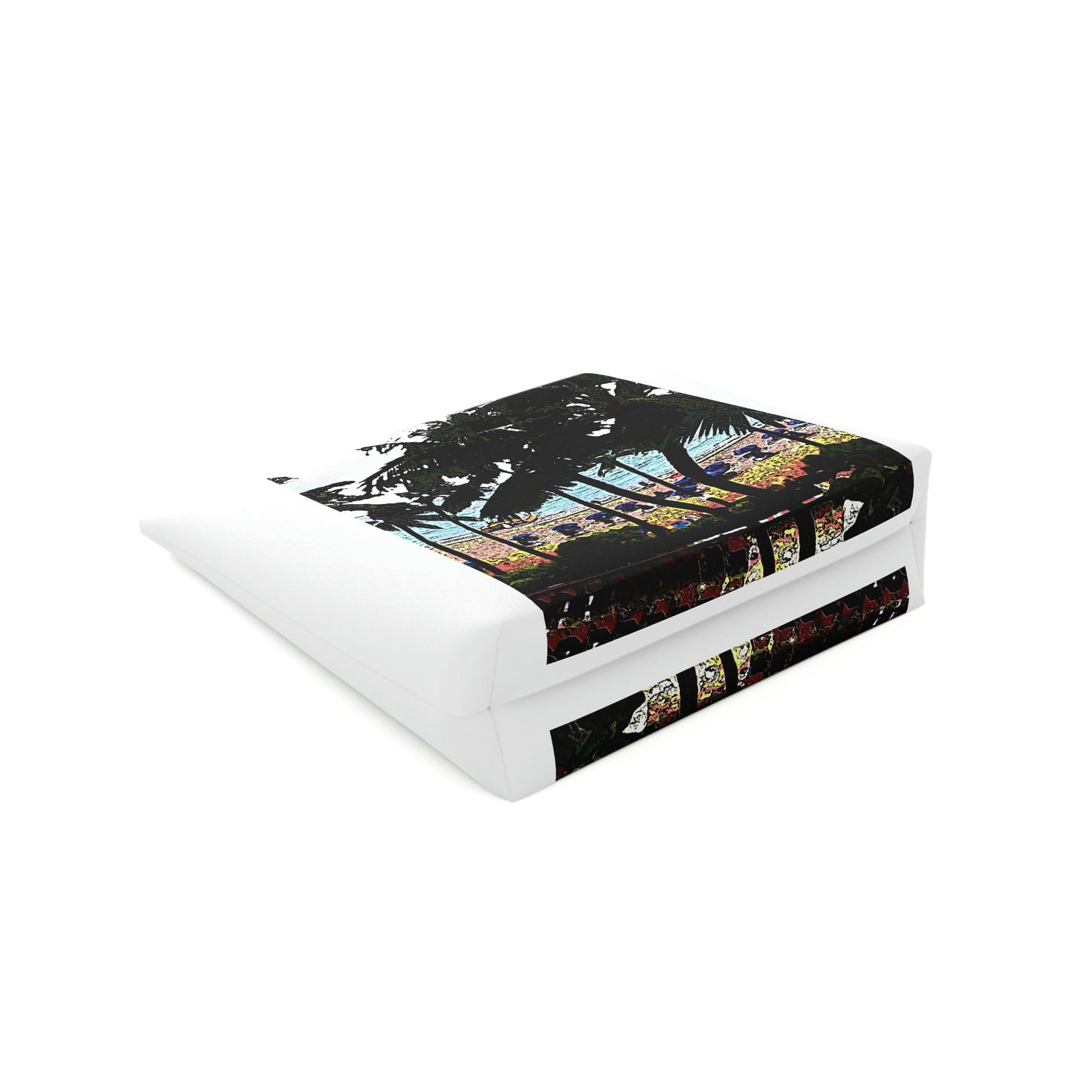Cotton Cosmetic Bag ... "A Beautiful Beach Amongst The Palms" ... The Outrigger Waikiki, Honolulu, Oahu ... Original Works ...