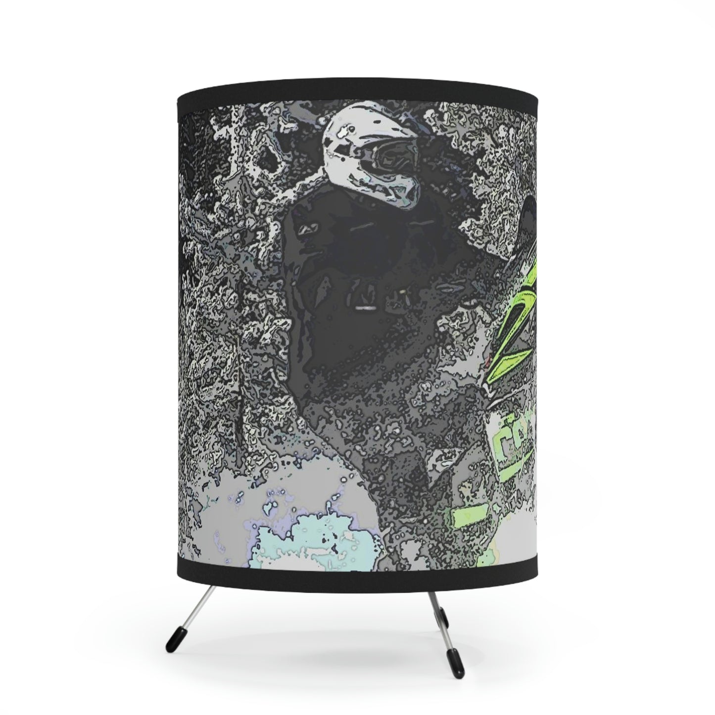 Tripod Lamp with High-Res Printed Shade, US\CA plug ...  Come Fly With The Professionals ... CIP-Airways ... 'Getting-Er-Done' ... Original Works ... December 2022 ...