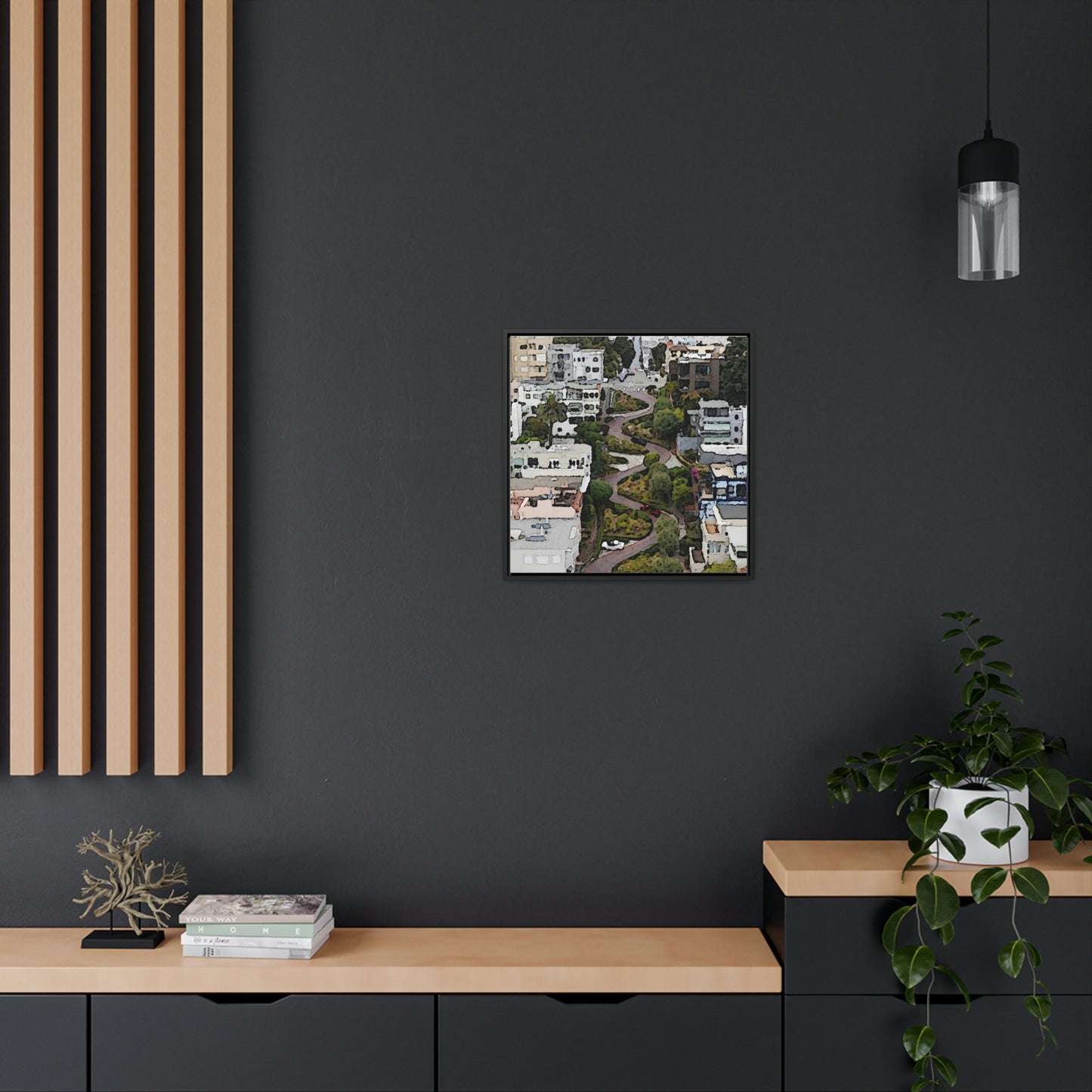 Gallery Canvas Wraps, Square Frame ... A Crazy Street ... 'Eight Winding Curve-Switchbacks' ... "Lombard Street, San Francisco, CA' ... Family Archives: 1970's ... Original Works ...