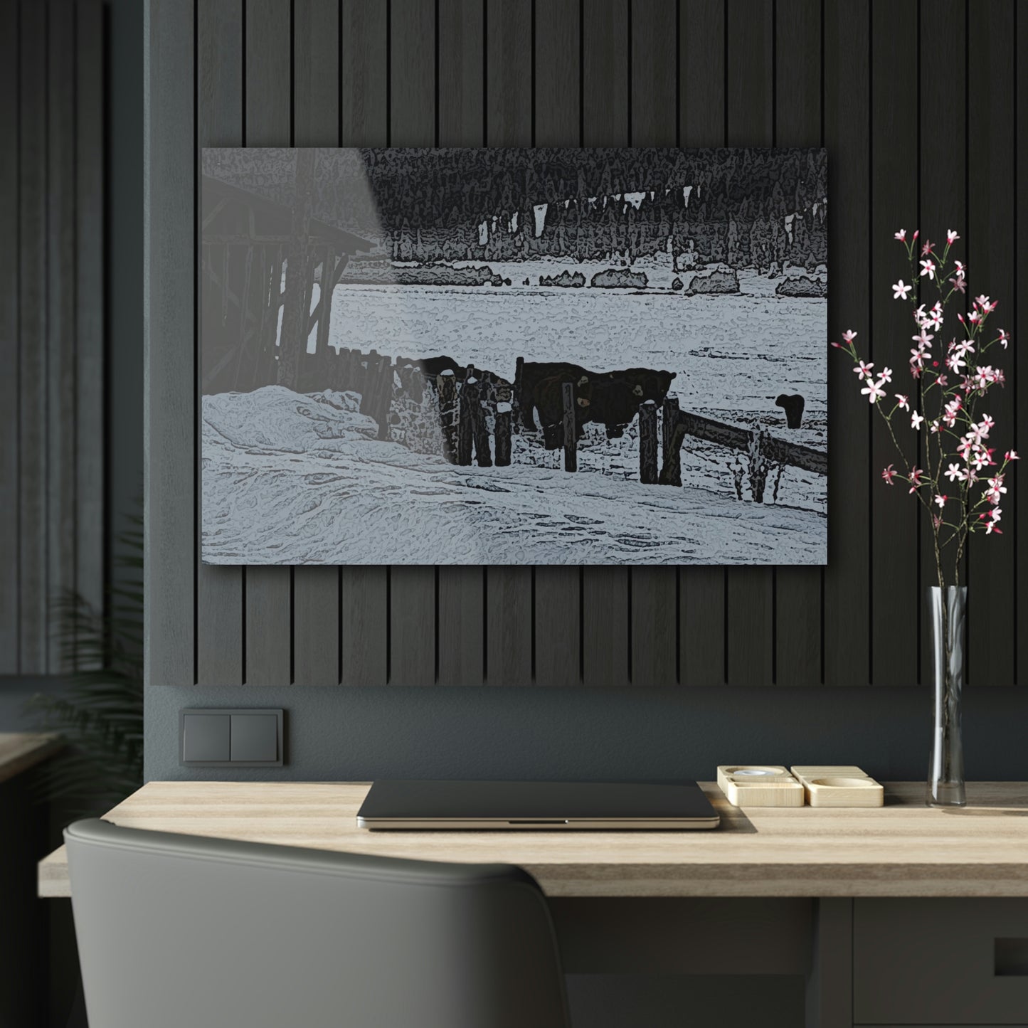 Acrylic Prints ... A Quiet Morning ... "Along The Red River & Nature Preserve Plateau" ... Jan23 ... Original Works ...