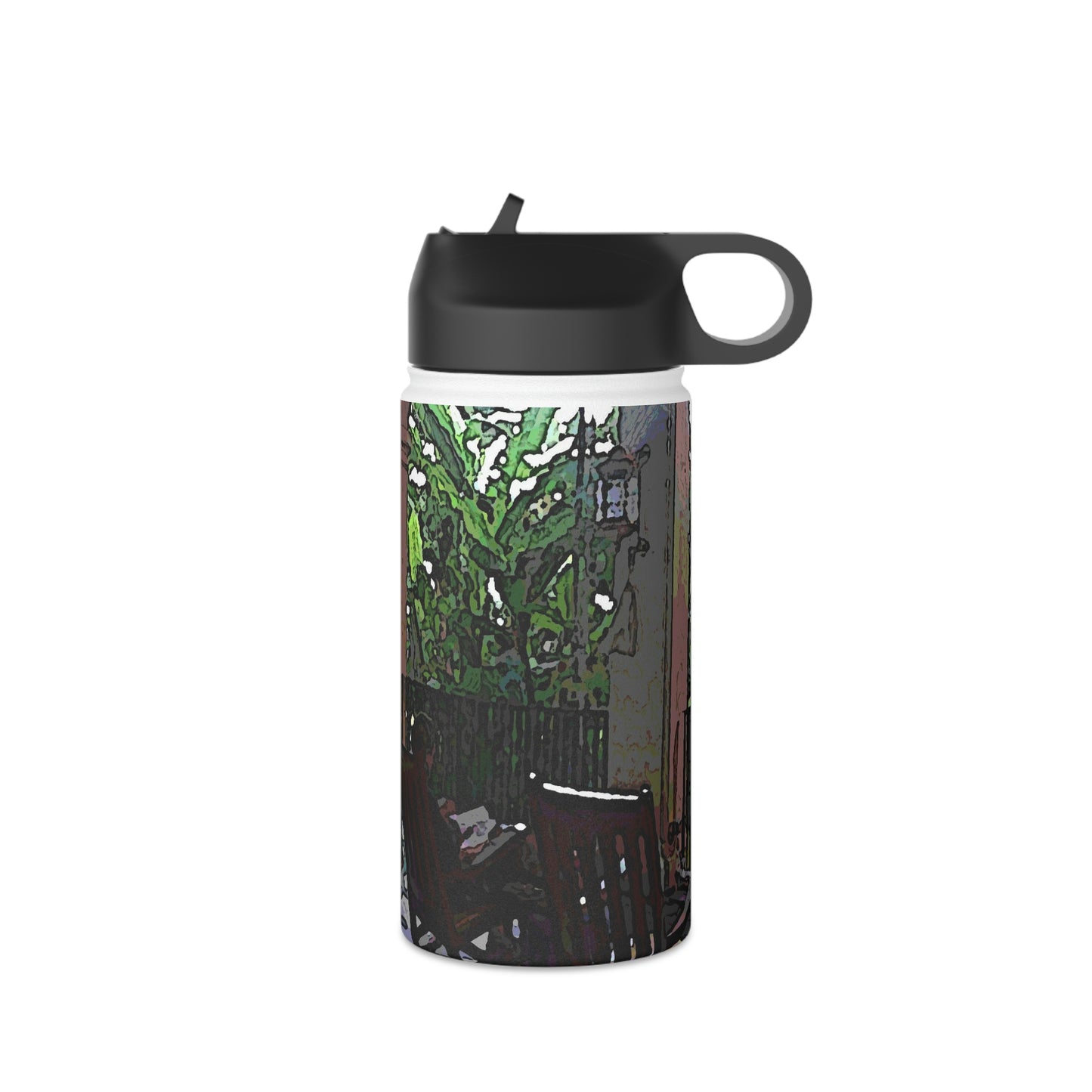 Stainless Steel Water Bottle, Standard Lid ... Lanai & Rocking Chairs At: 'The Pink Palace' ... The Royal Hawai'ian ... Honolulu, HI ... '27Oct2014' ... Original Works ...
