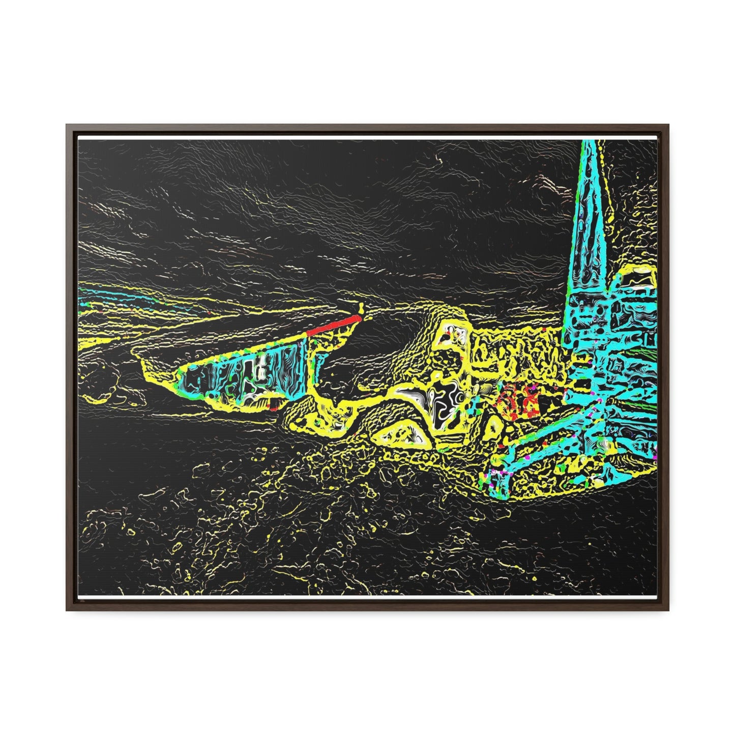 Gallery Canvas Wraps, Horizontal Frame ... "Snow Vehicle In Snow Storm At-Rest" ... Circa 12Mar23 ... Central Idaho ... 18-Hours Rendering Time: Original Works ...