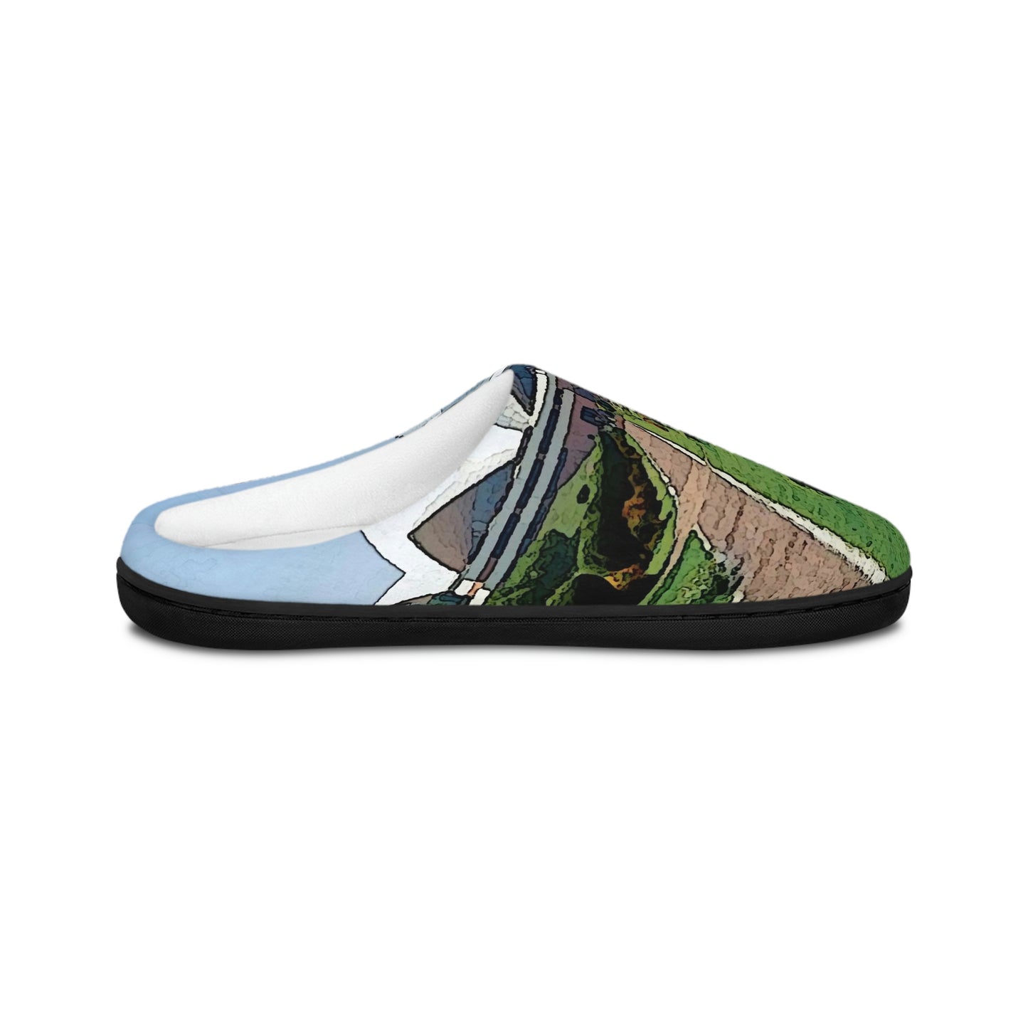 Men's Indoor Slippers ... 'Bahai'i House-Of-Worship' ... "Lotus Temple: Delhi, India, 2008" ... Original Works ...