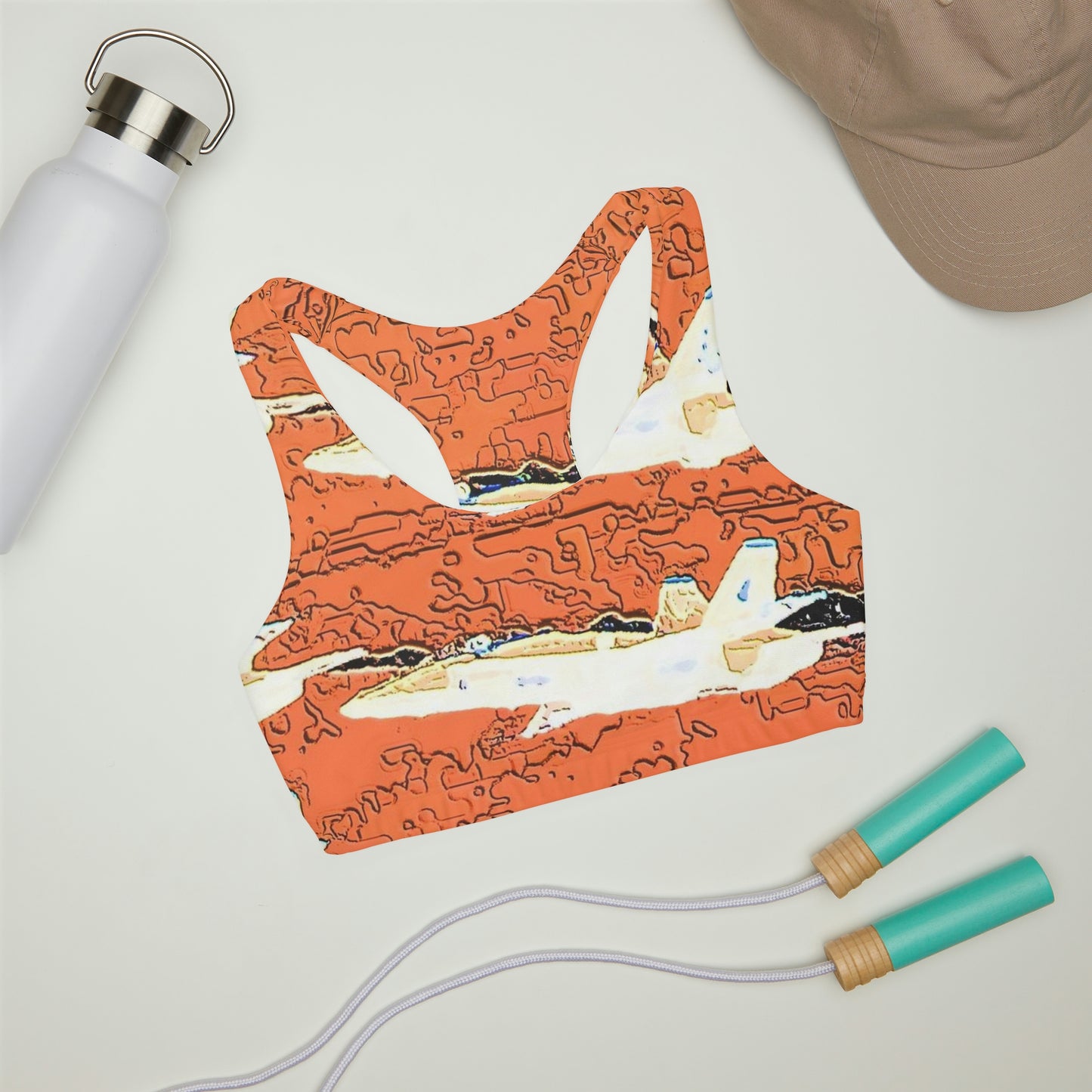 Girls' Double Lined Seamless Sports Bra ... Seattle Seafair ..."Blue Angels Run Over Lake Washington" ... Circa Mid 1980's ... Dr FJ Holt ... Original Works ...
