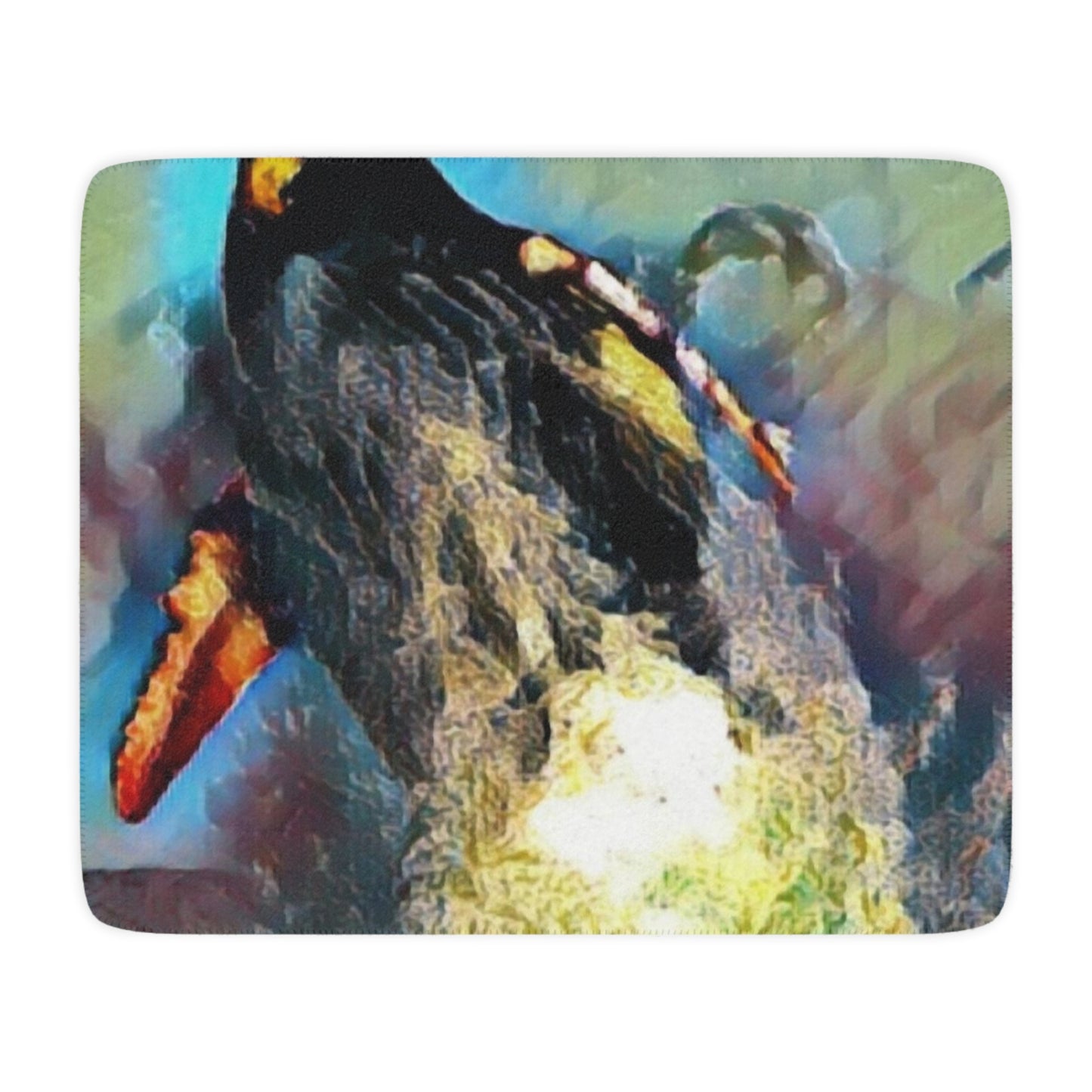 Tan Sherpa Blanket ... An Extraordinary Humpback Breach ... 'With Explosive Energy' ... Family Archives (KPH) ... Circa: 21st Century. Maui, HI ... Original Works ...