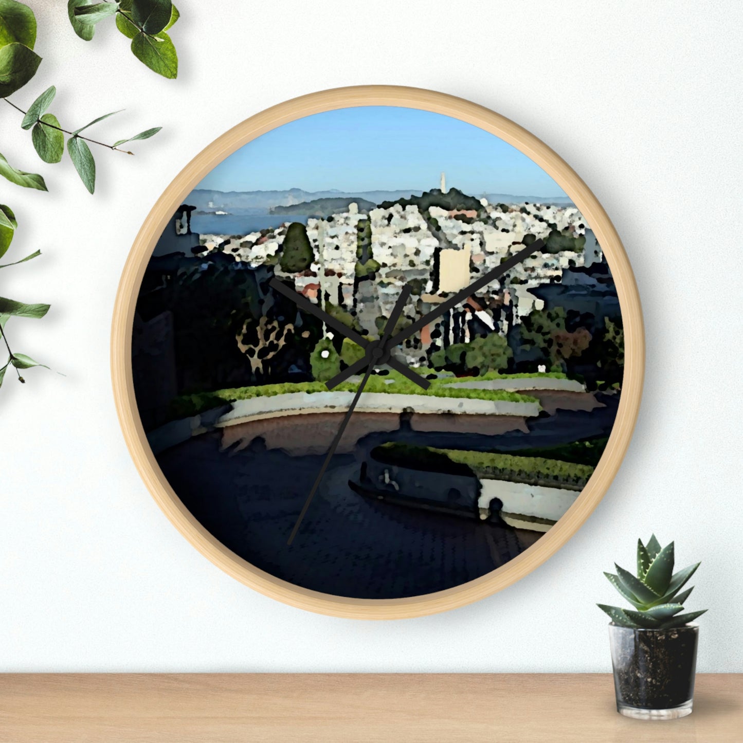 Wall clock ... "Lombard Street San Francisco, CA, USA" ... Family Archives 1970's ... Original Works ...